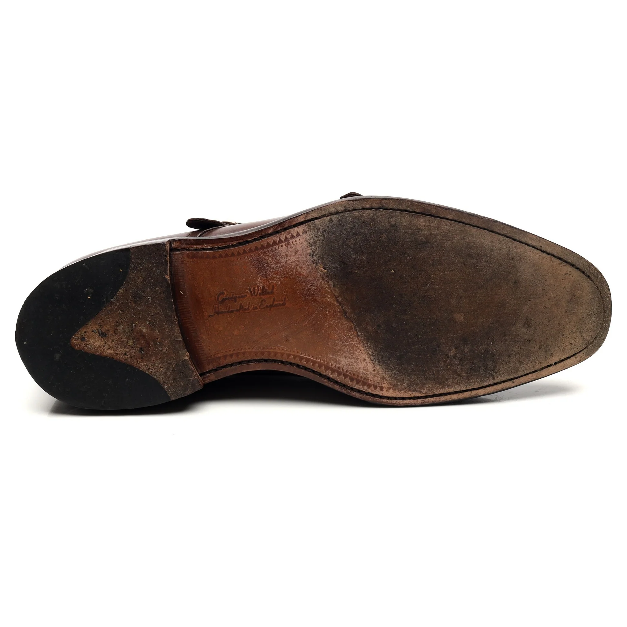 1880 'Cannon' Dark Brown Suede Double Monk Strap UK 9 F - Image 11
