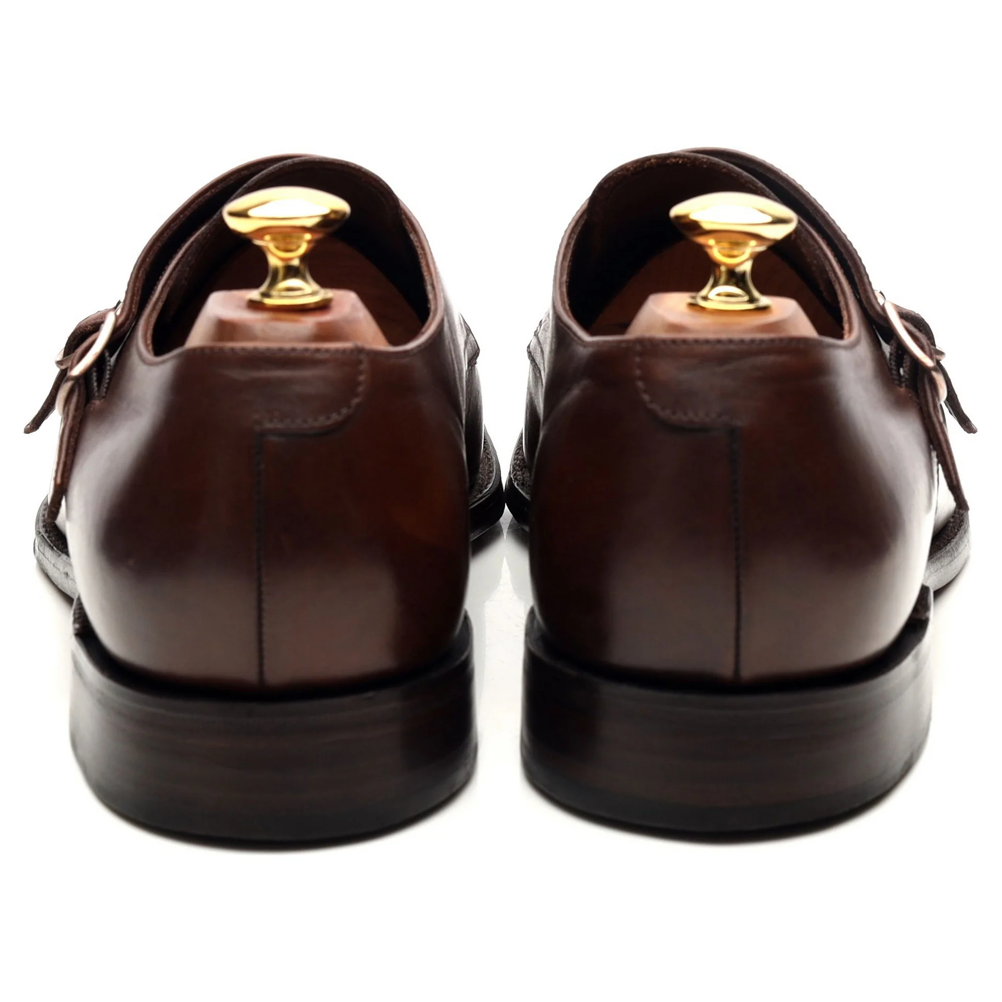 1880 'Cannon' Dark Brown Suede Double Monk Strap UK 9 F - Image 4