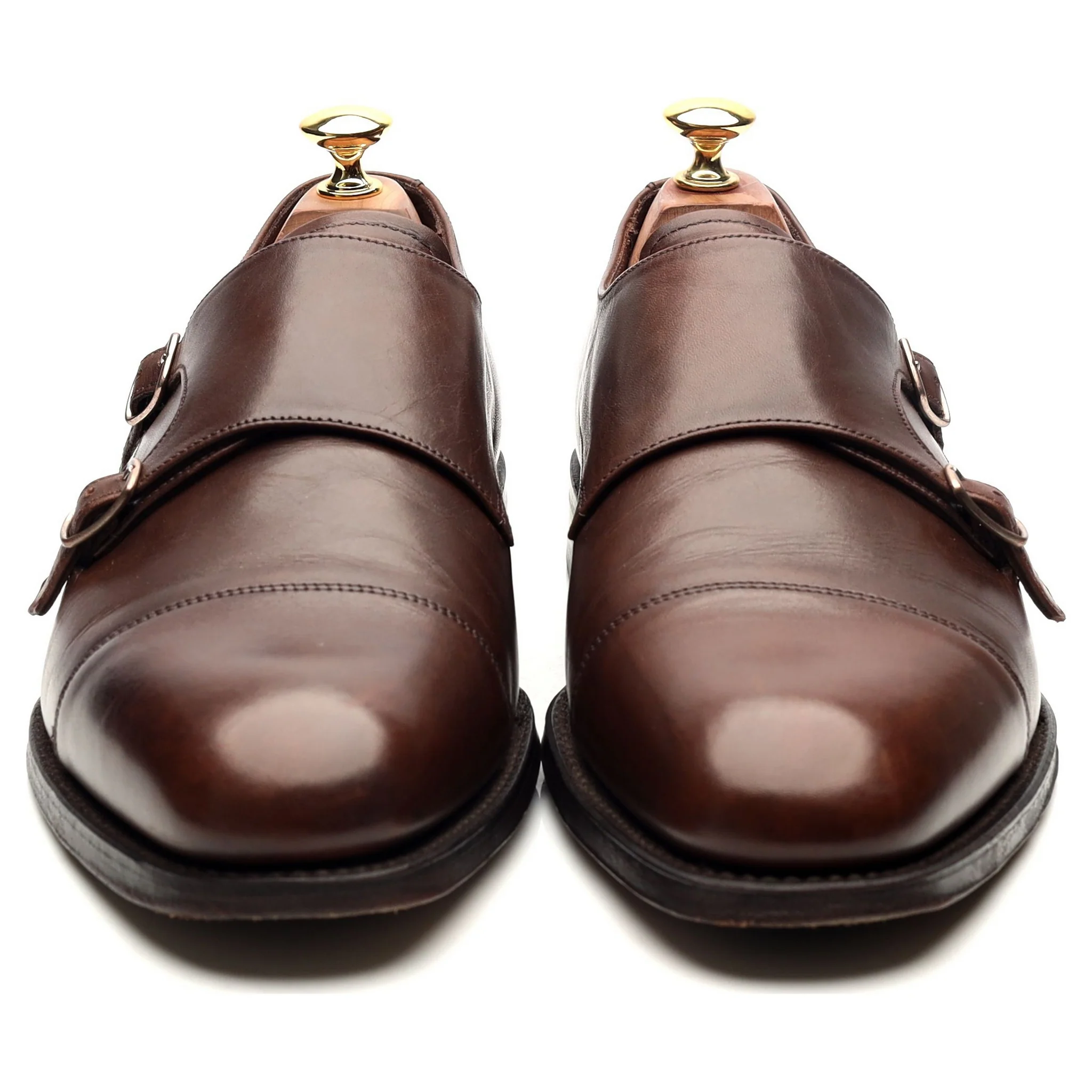 1880 'Cannon' Dark Brown Suede Double Monk Strap UK 9 F - Image 8