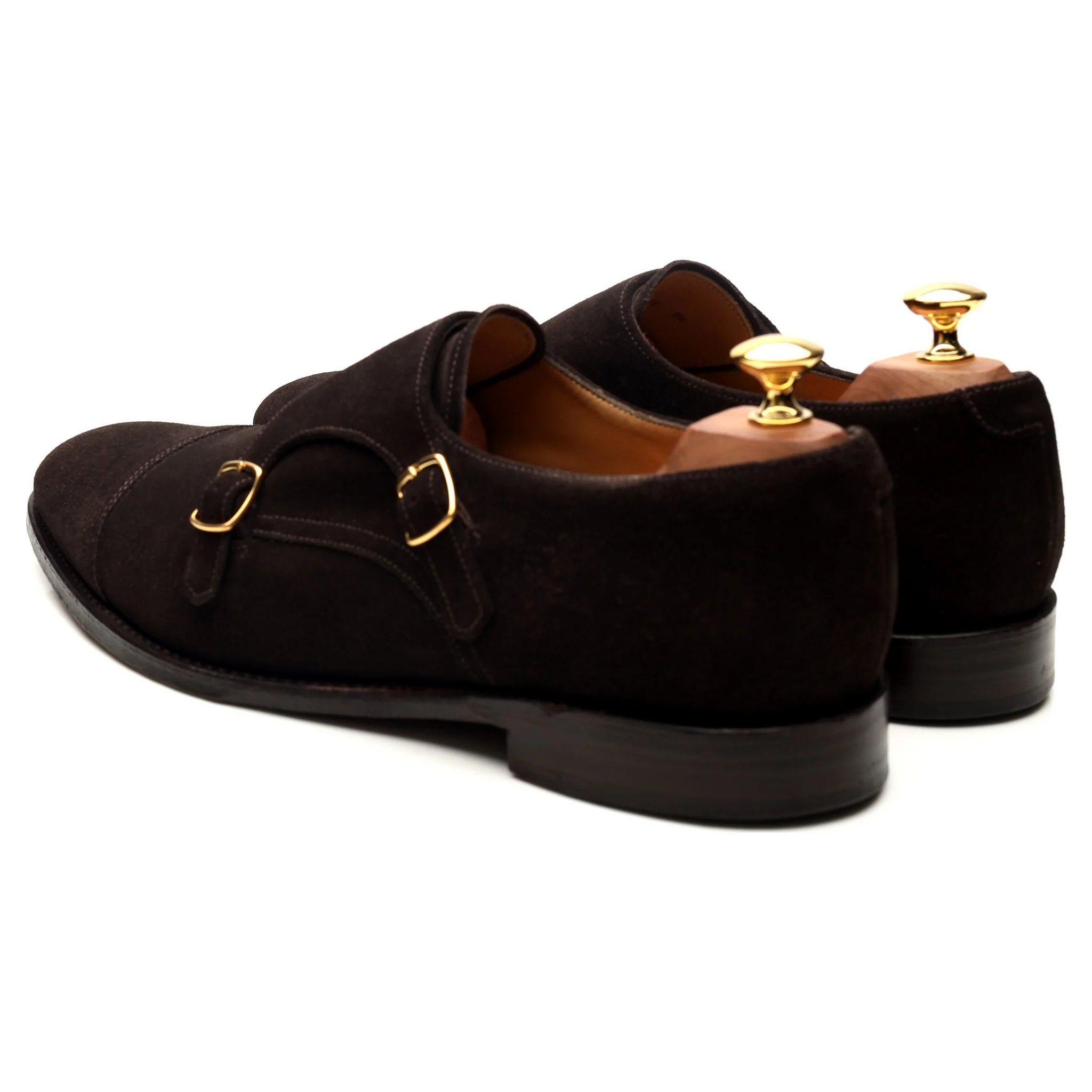 1880 'Cannon' Dark Brown Suede Double Monk Strap UK 9.5 F - Image 3