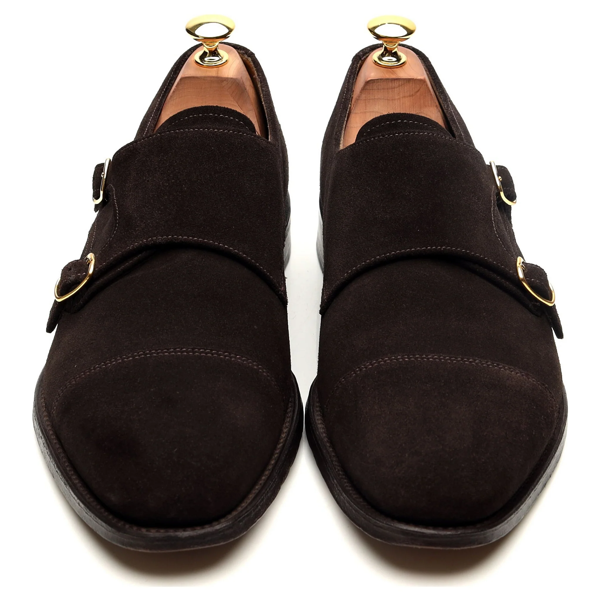 1880 'Cannon' Dark Brown Suede Double Monk Strap UK 9.5 F - Image 9