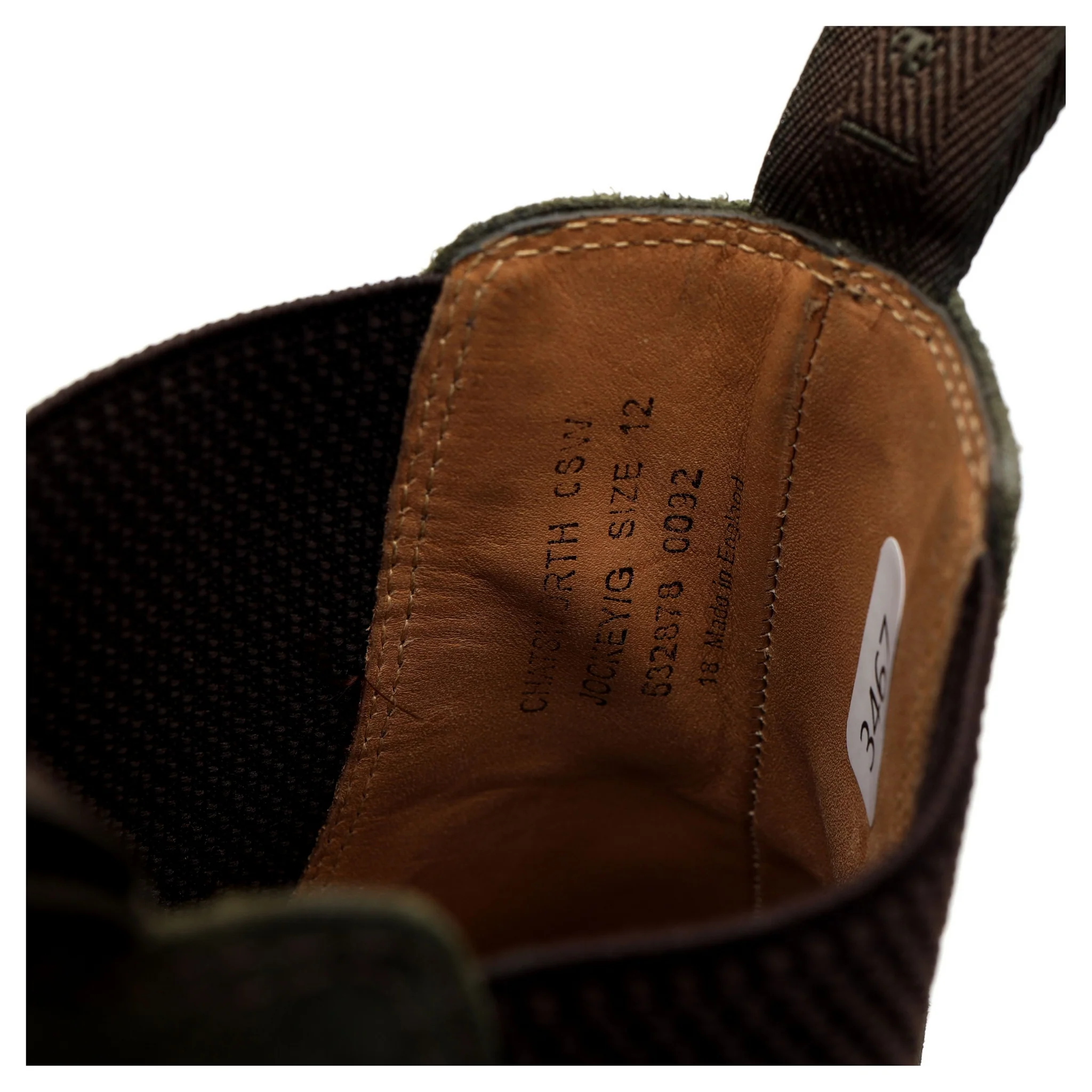 1880 'Chatsworth' Green Waxed Suede Chelsea Boots UK 12 G - Image 13