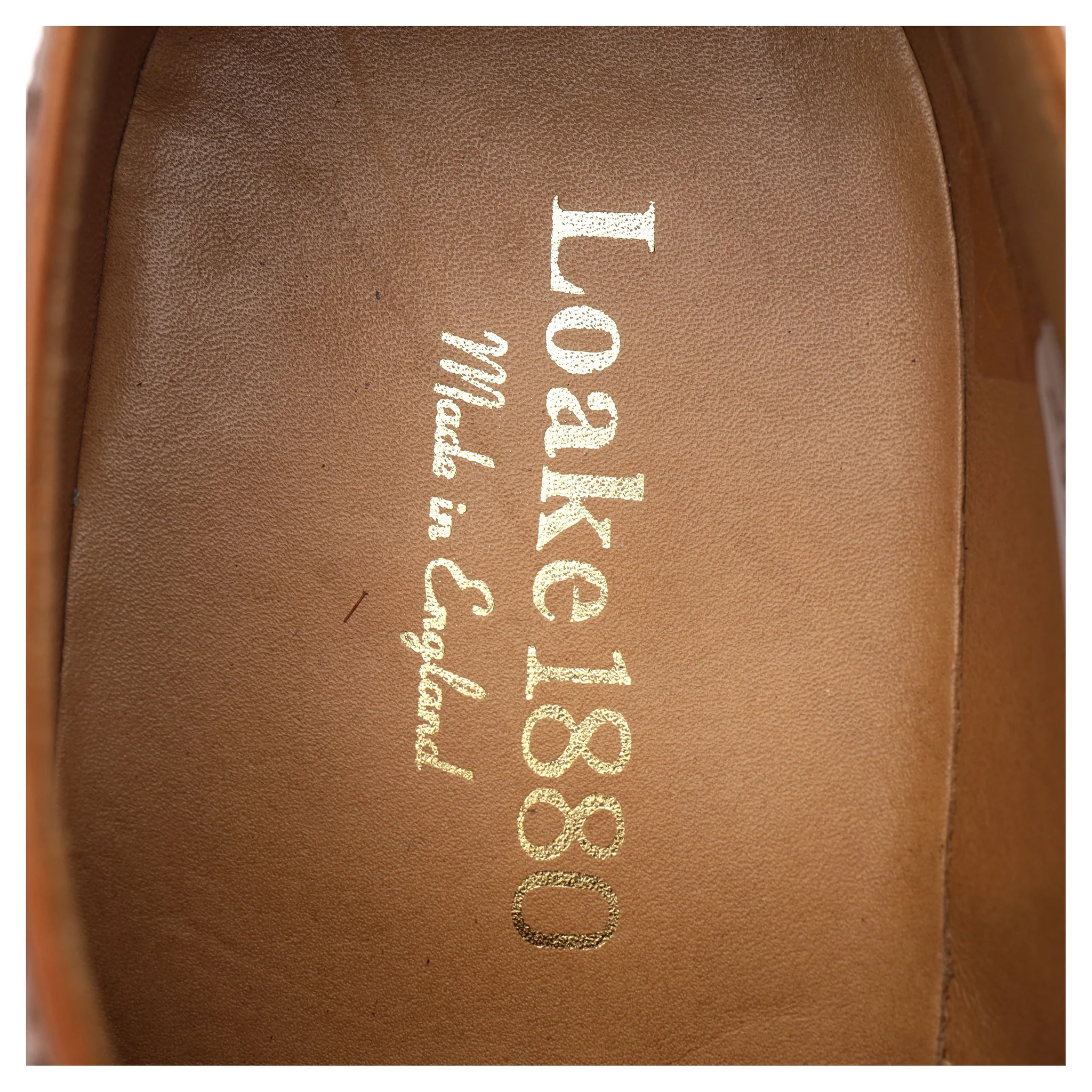 1880 'Chester 2' Tan Brown Leather Derby Brogues UK 8 F - Image 12