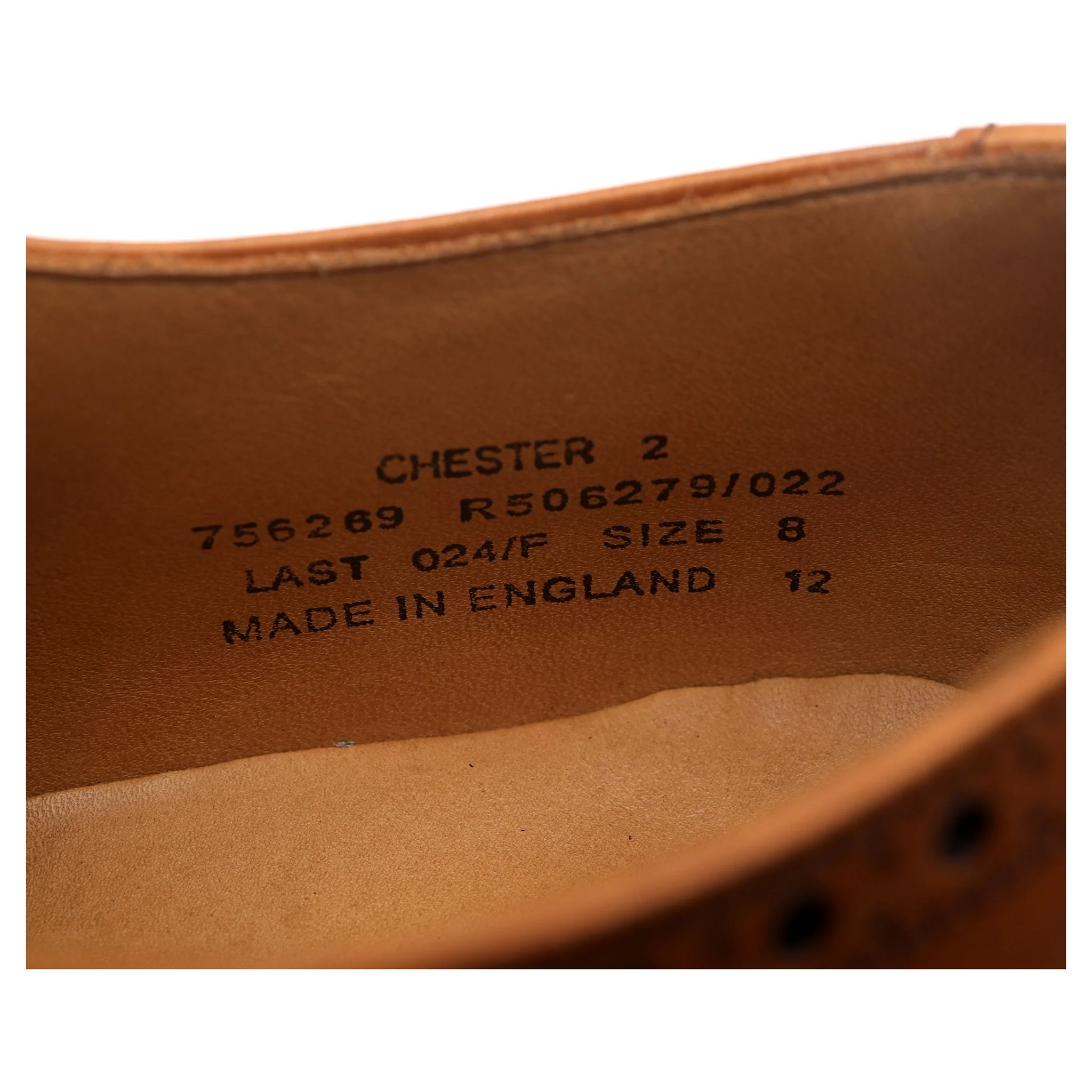1880 'Chester 2' Tan Brown Leather Derby Brogues UK 8 F - Image 13