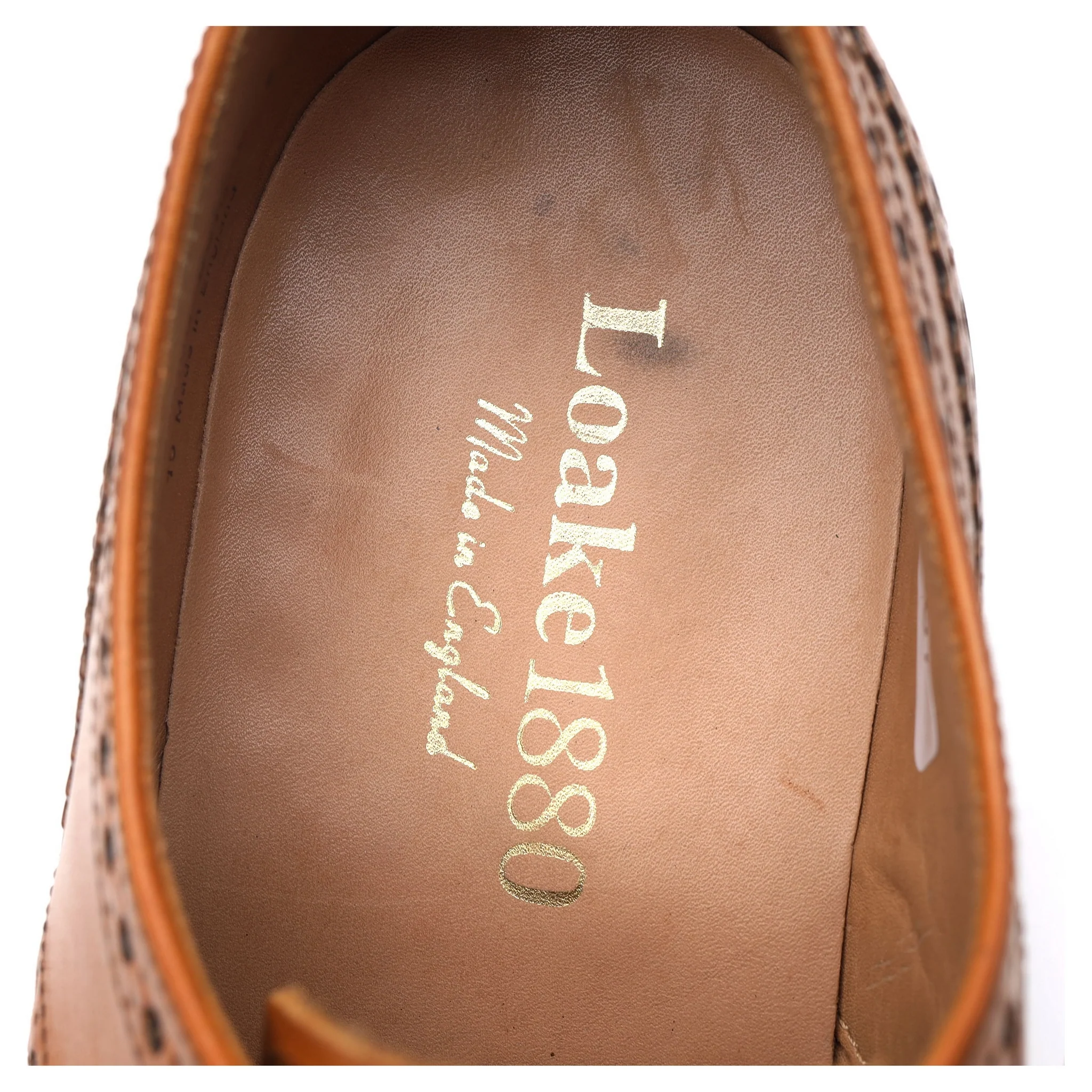 1880 'Chester 2' Tan Brown Leather Derby Brogues UK 7 F - Image 12