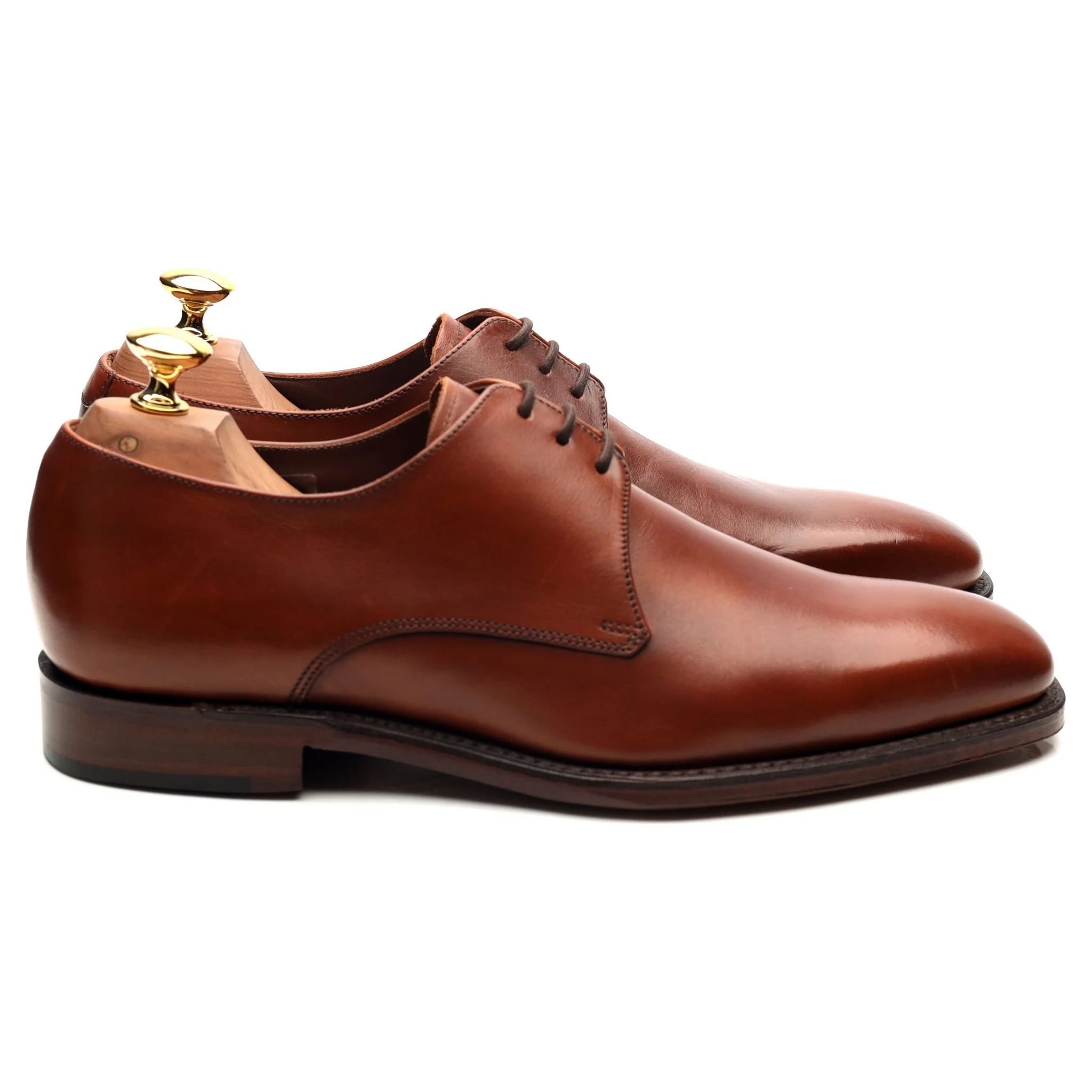 1880 'Cornwall' Tan Brown Leather Derby UK 6 E - Image 6