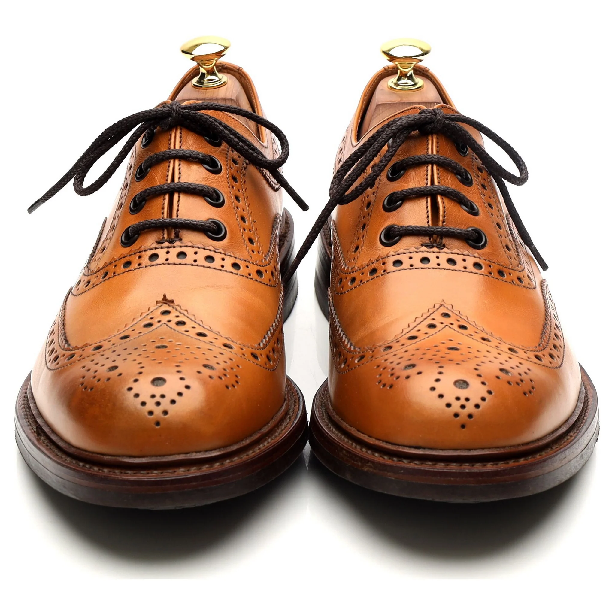 1880 'Edward' Tan Brown Leather Brogues UK 8.5 G - Image 9