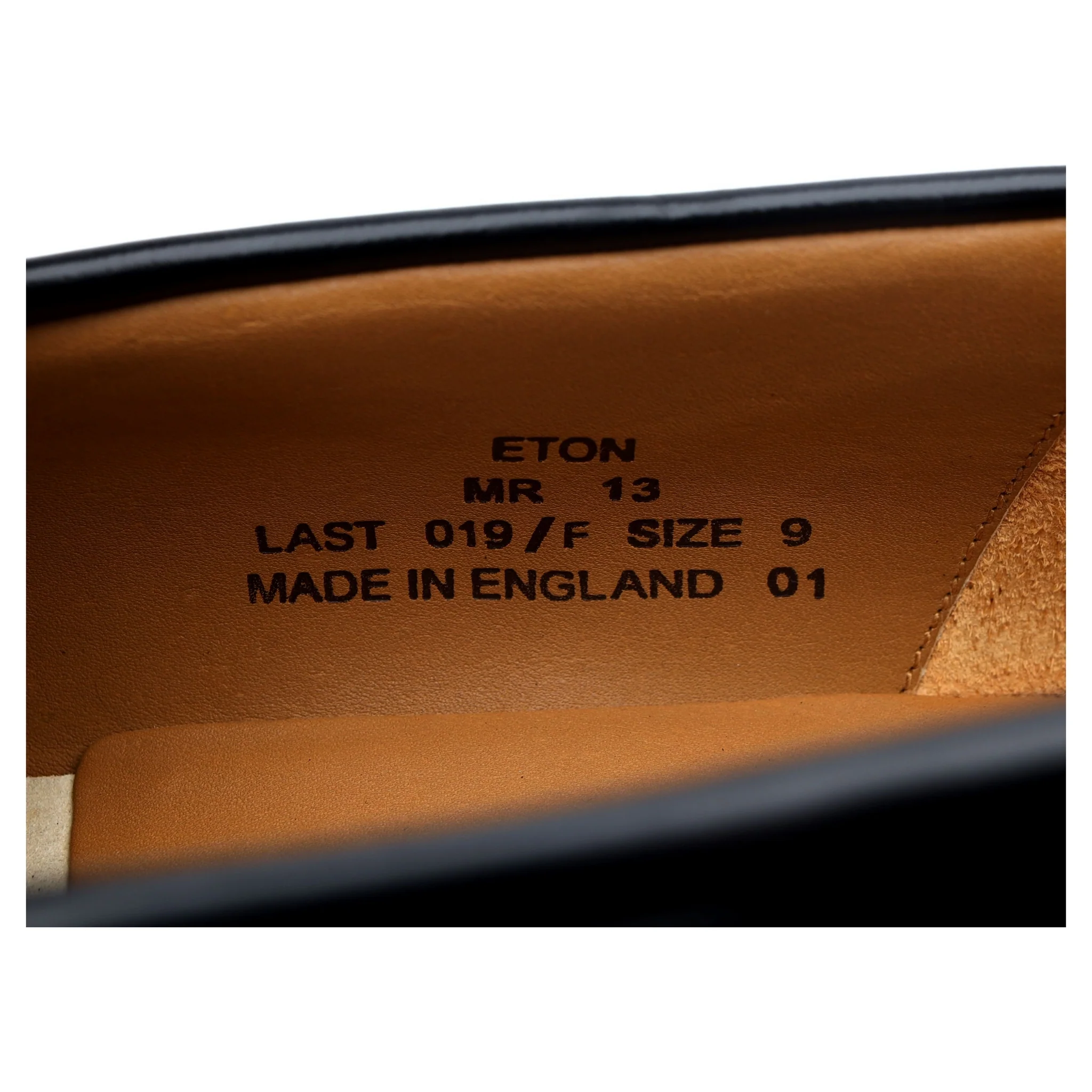 'Eton' Black Leather Loafers UK 9 F - Image 13