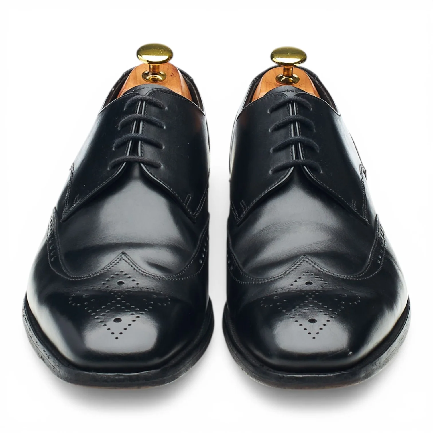 Herring 'Marylebone' Black Leather Derby Brogues UK 8 G - Image 2