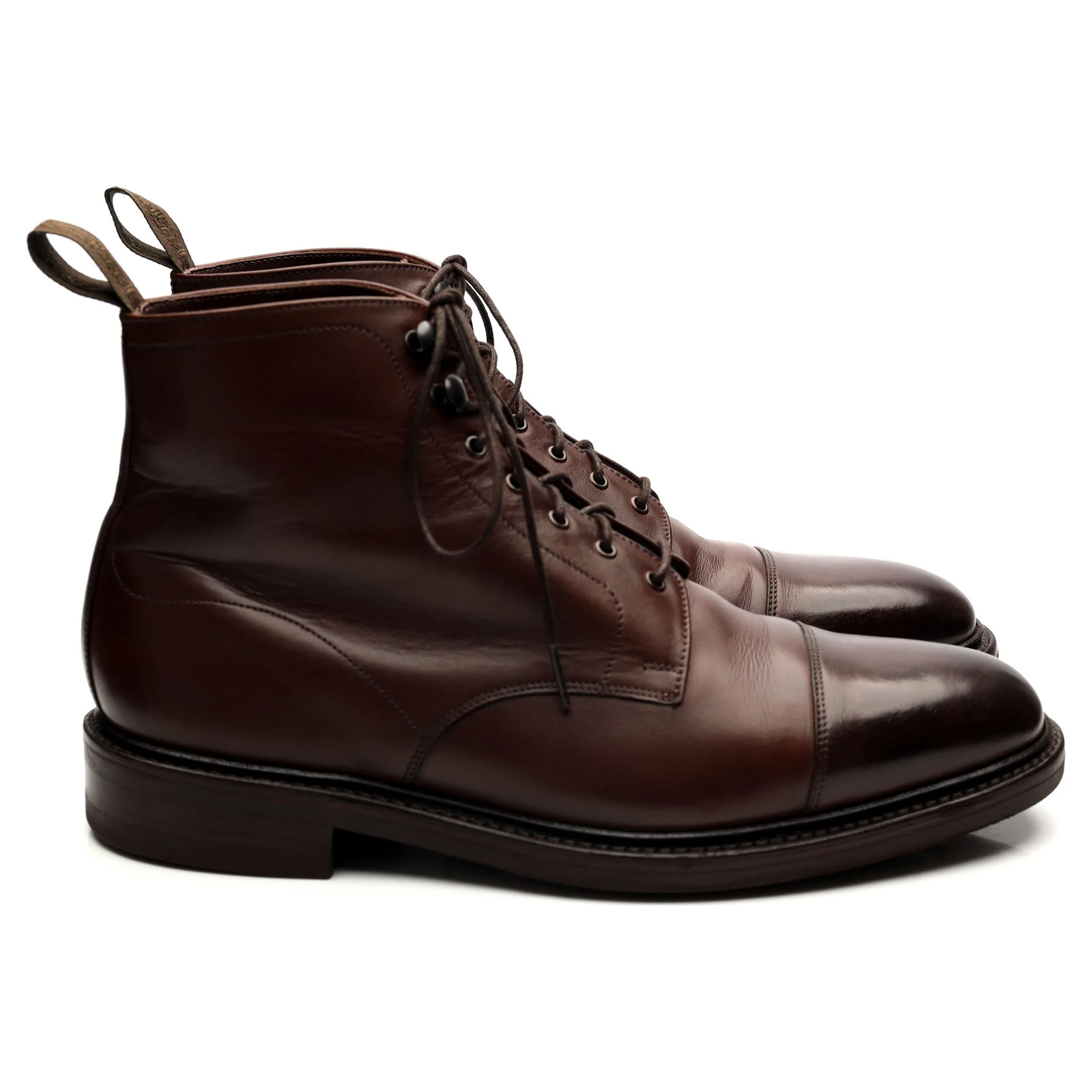 1880 'Roehampton' Dark Brown Leather Boots UK 8.5 F - Image 6