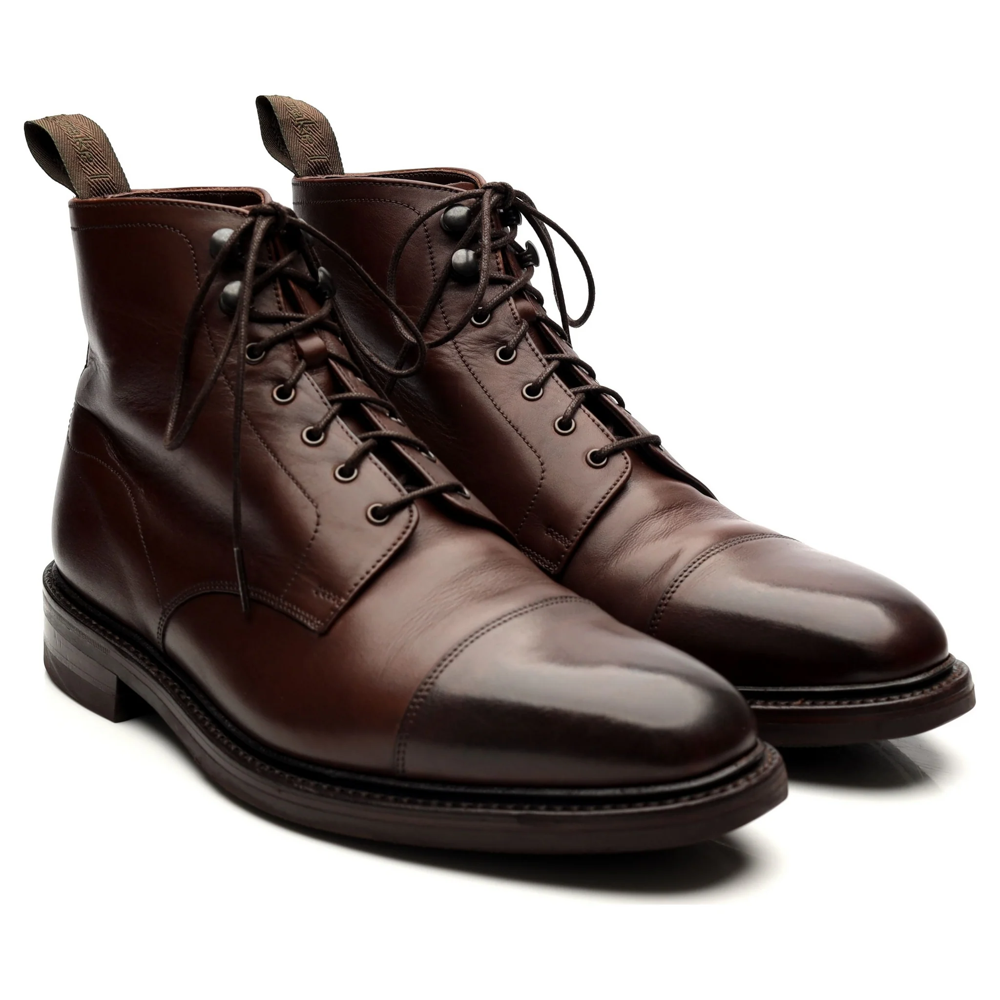 1880 'Roehampton' Dark Brown Leather Boots UK 8.5 F - Image 7