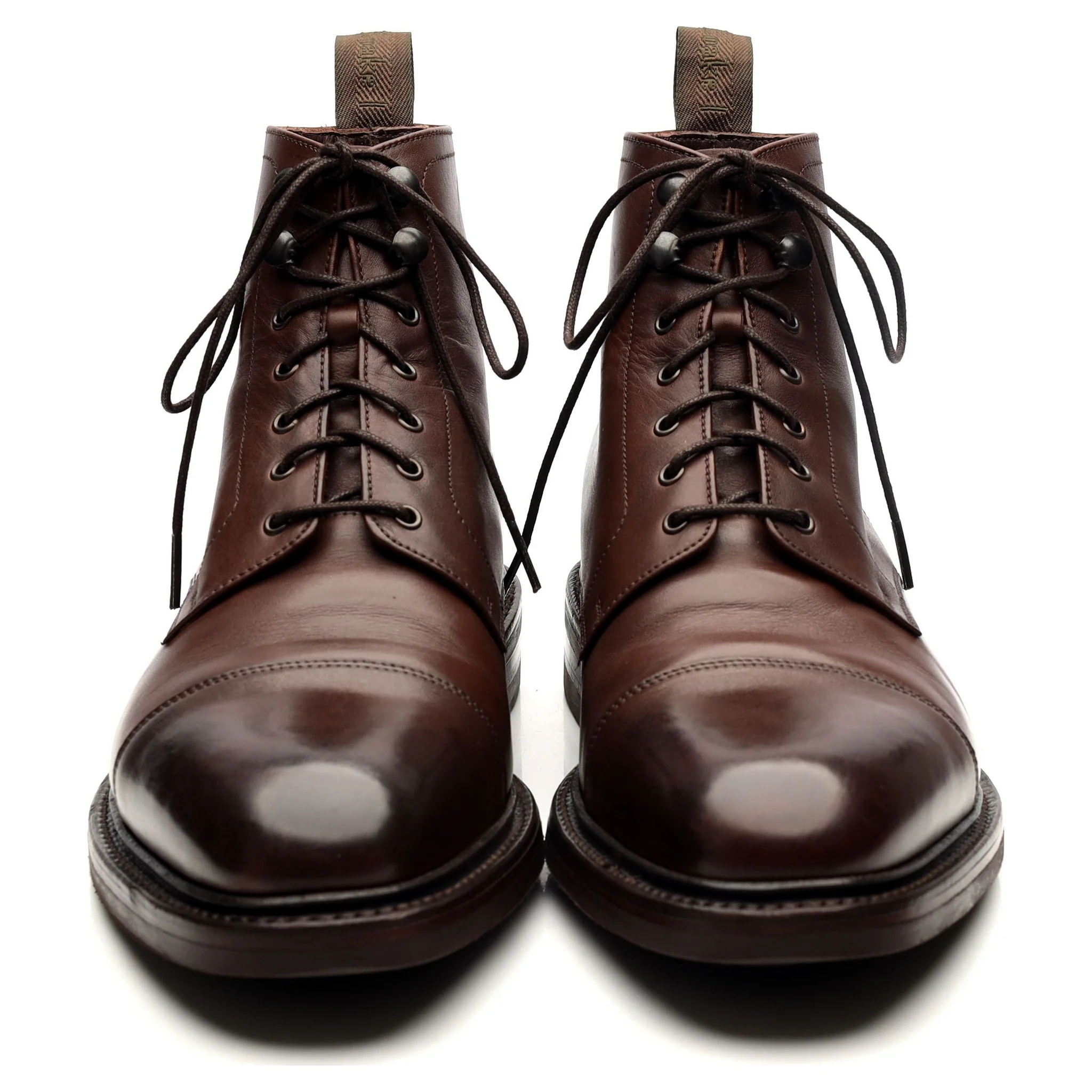 1880 'Roehampton' Dark Brown Leather Boots UK 8.5 F - Image 8