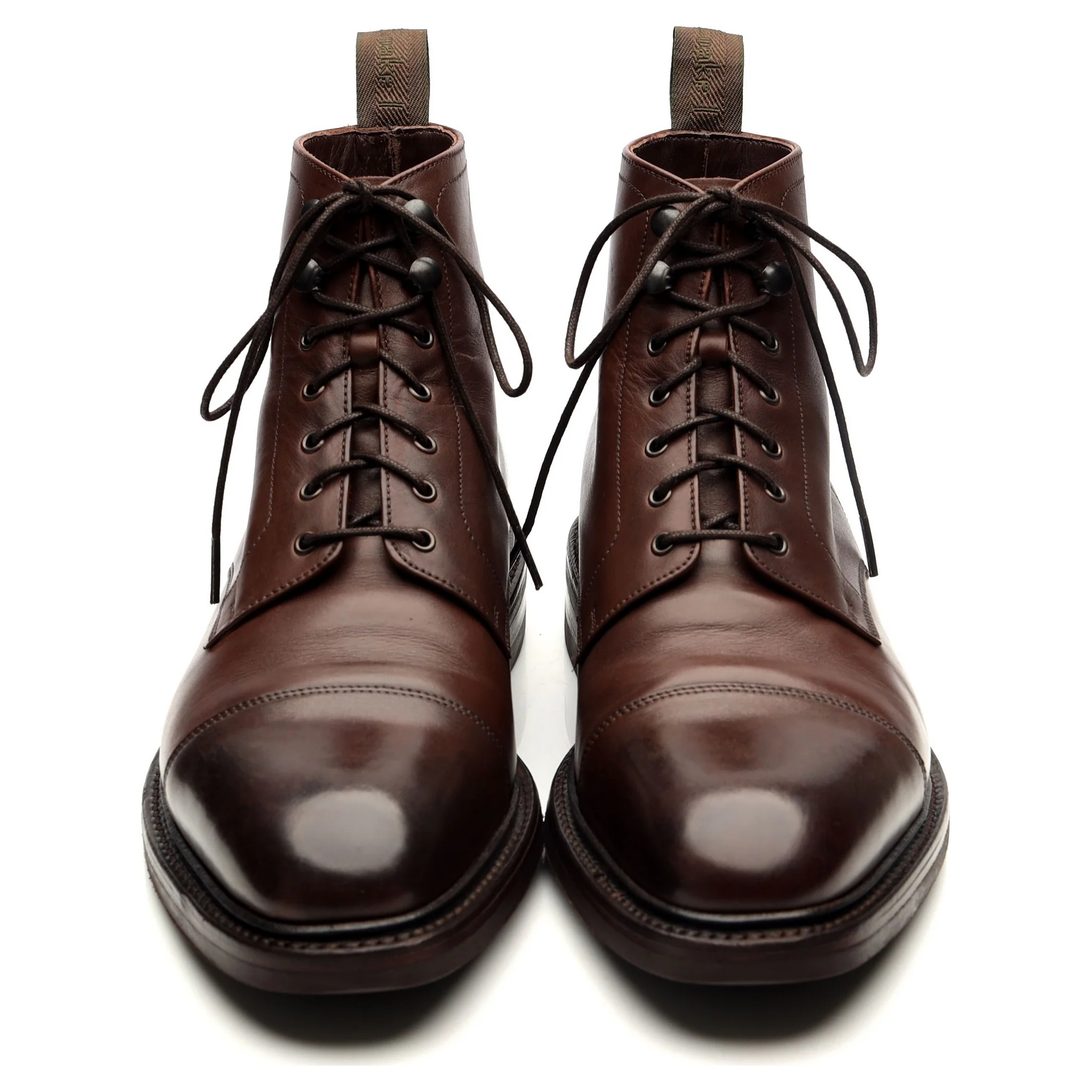 1880 'Roehampton' Dark Brown Leather Boots UK 8.5 F - Image 9