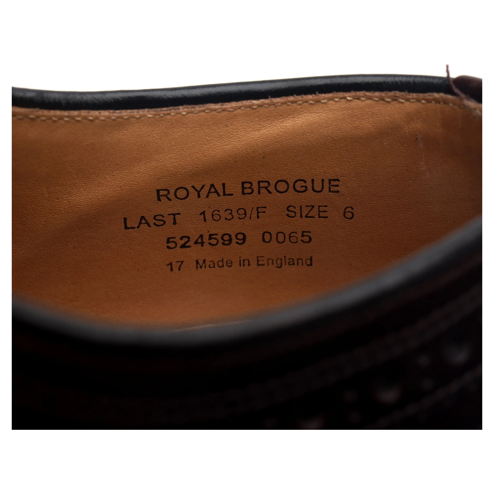 'Royal Brogue' Burgundy Leather Derby Brogues UK 6 F - Image 13