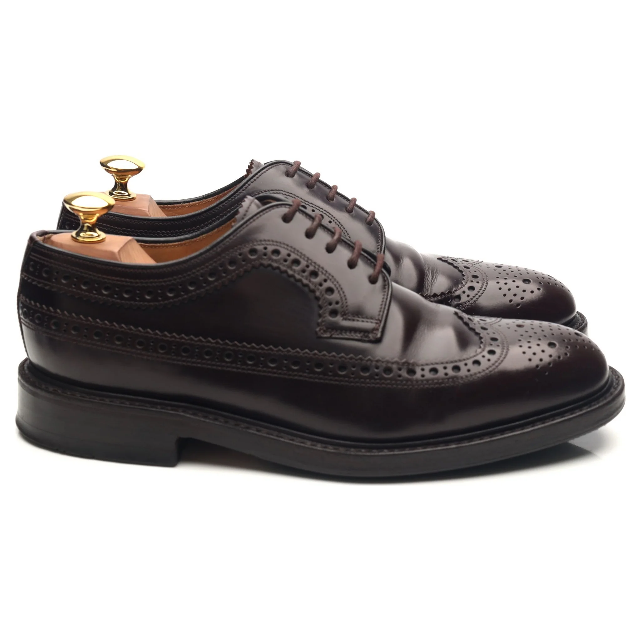 'Royal Brogue' Burgundy Leather Derby Brogues UK 6 F - Image 6