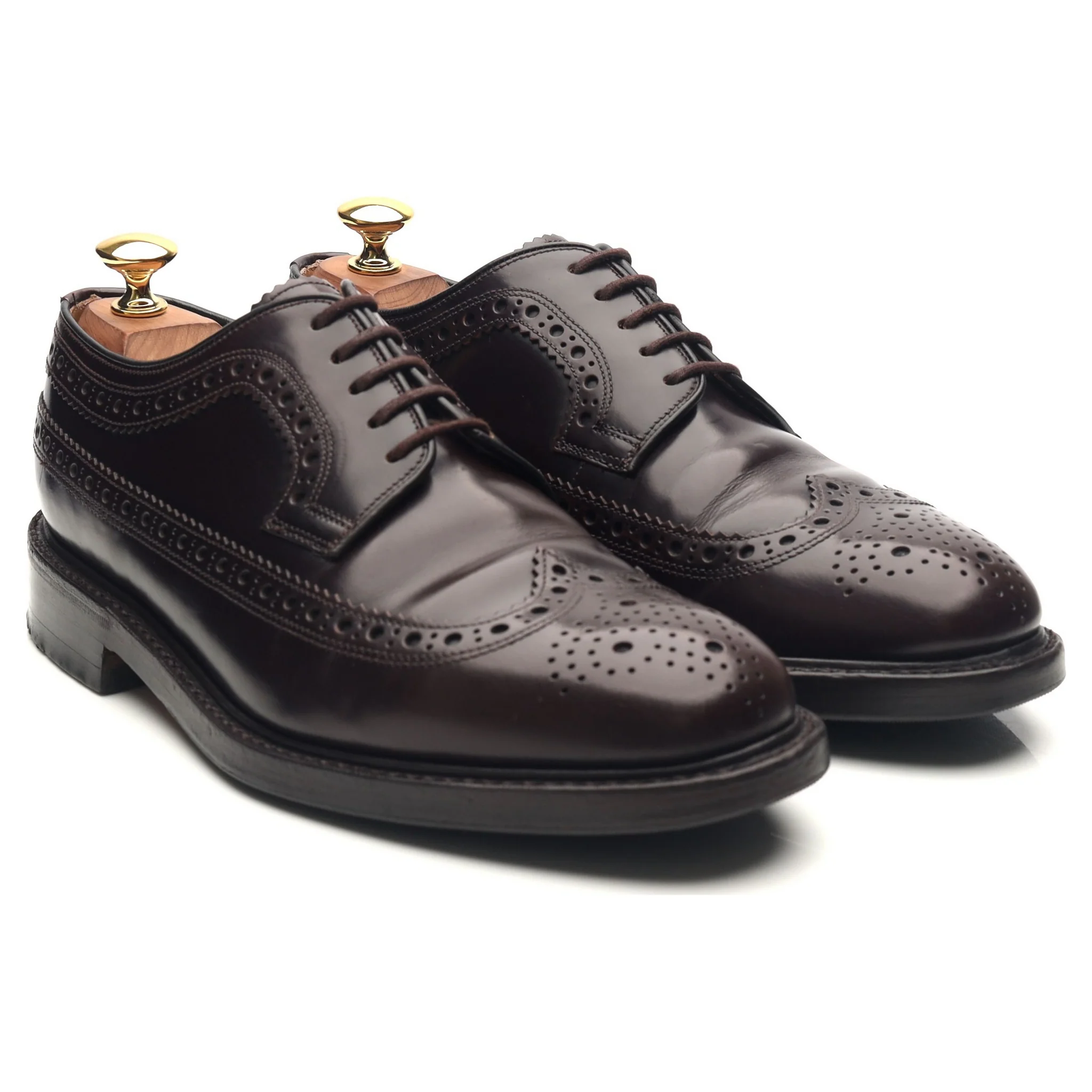 'Royal Brogue' Burgundy Leather Derby Brogues UK 6 F - Image 7
