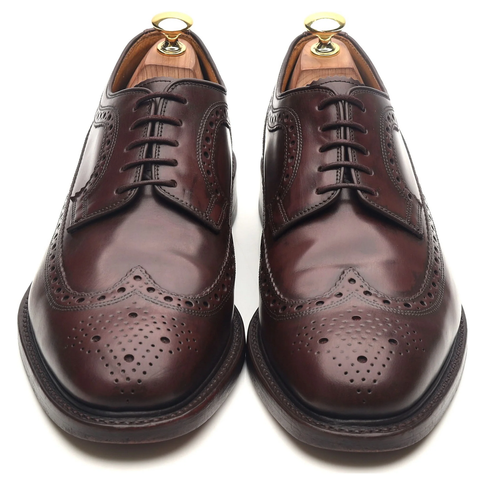 'Royal Brogue' Burgundy Leather Derby Brogues UK 8 F - Image 9