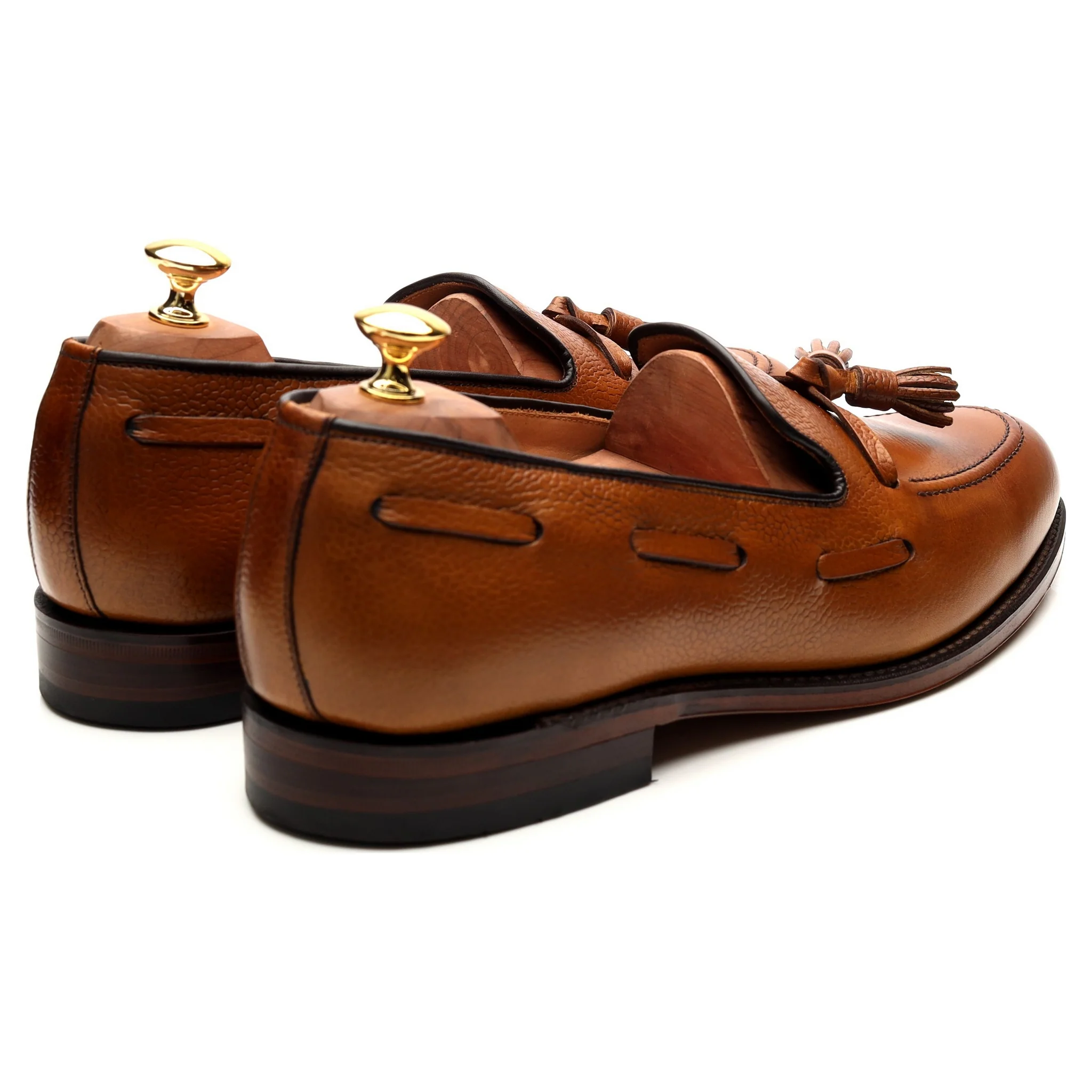 Next Tan Brown Leather Tassel Loafers UK 10 F - Image 5