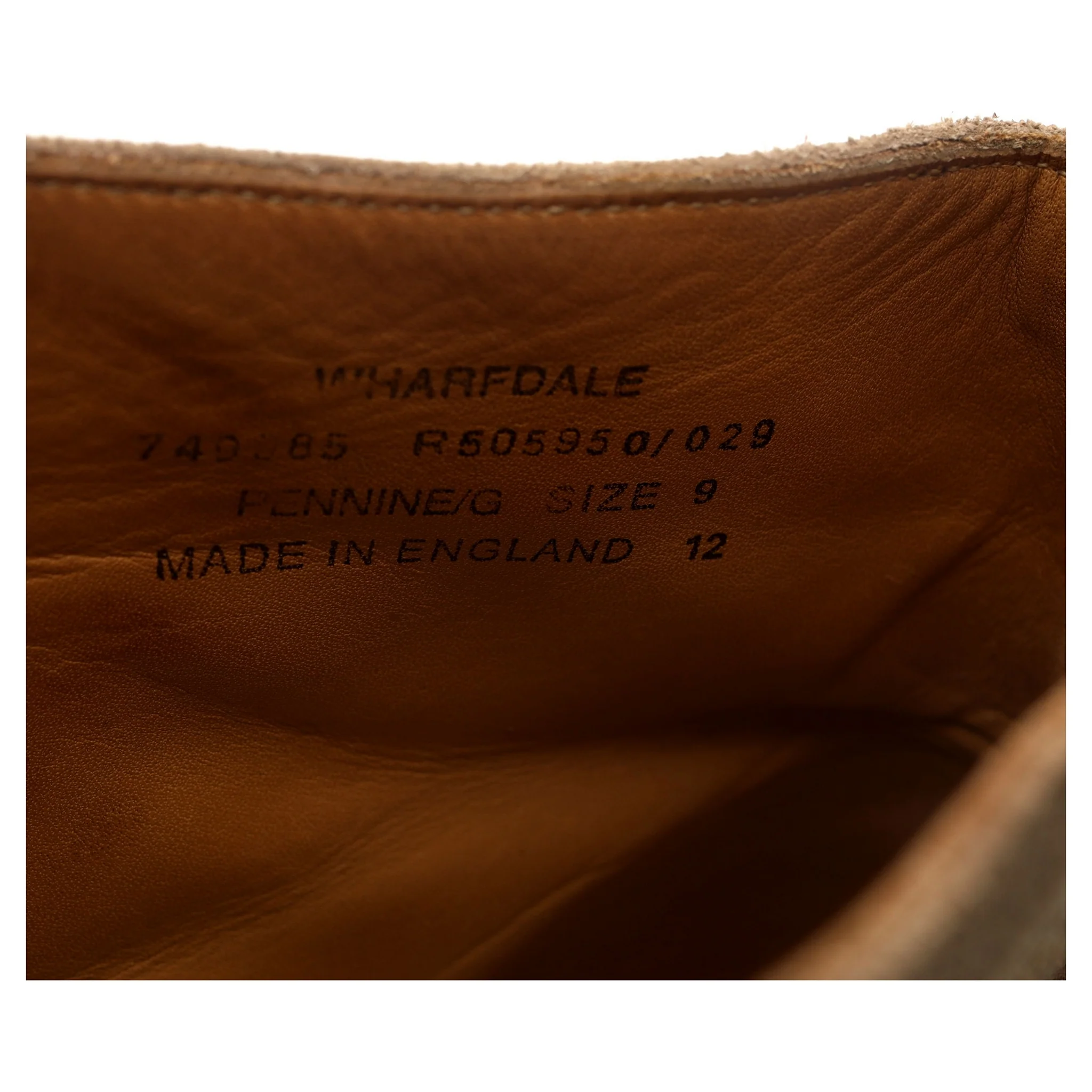 1880 'Wharfdale' Sand Brown Suede Brogue Boots UK 9 G - Image 13
