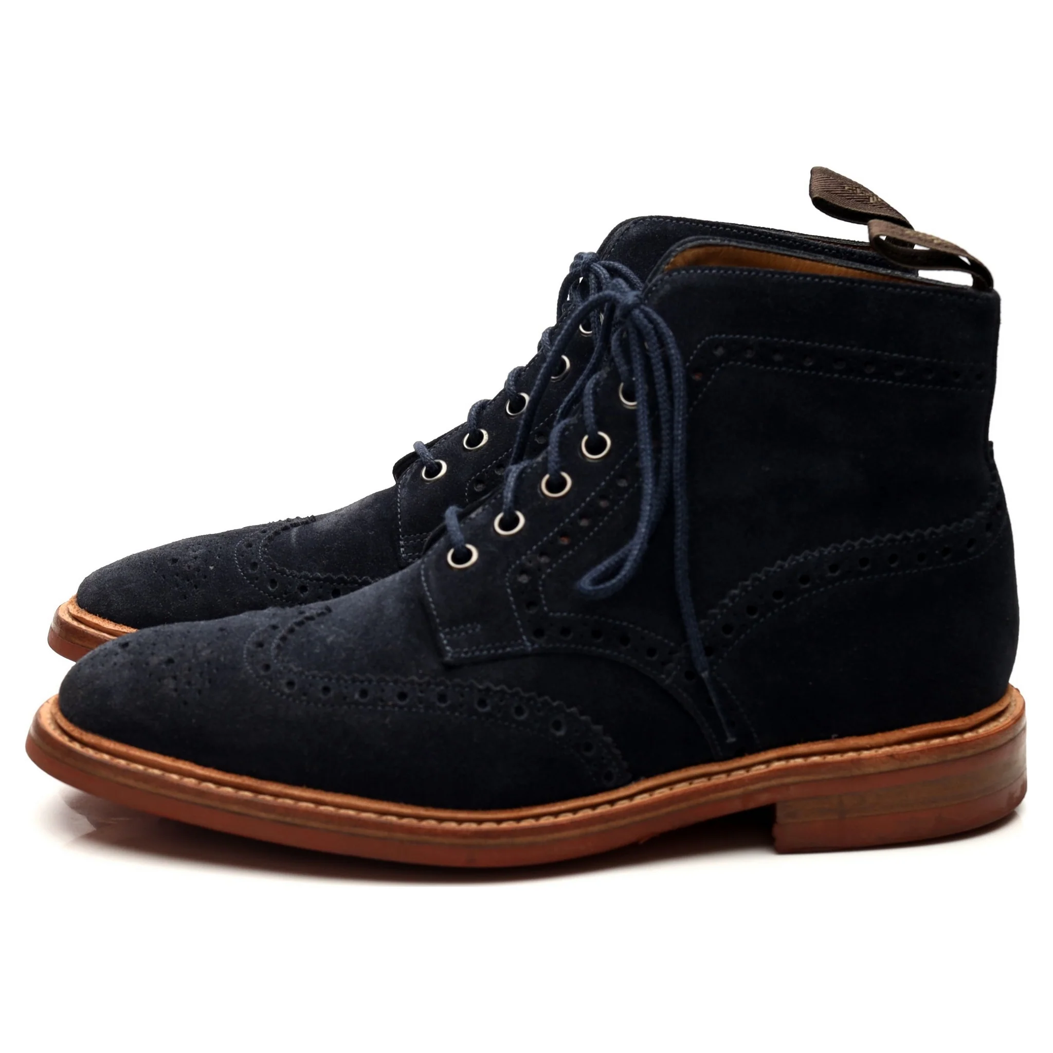 1880 'Winchester' Navy Blue Suede Boots UK 7 F - Image 2