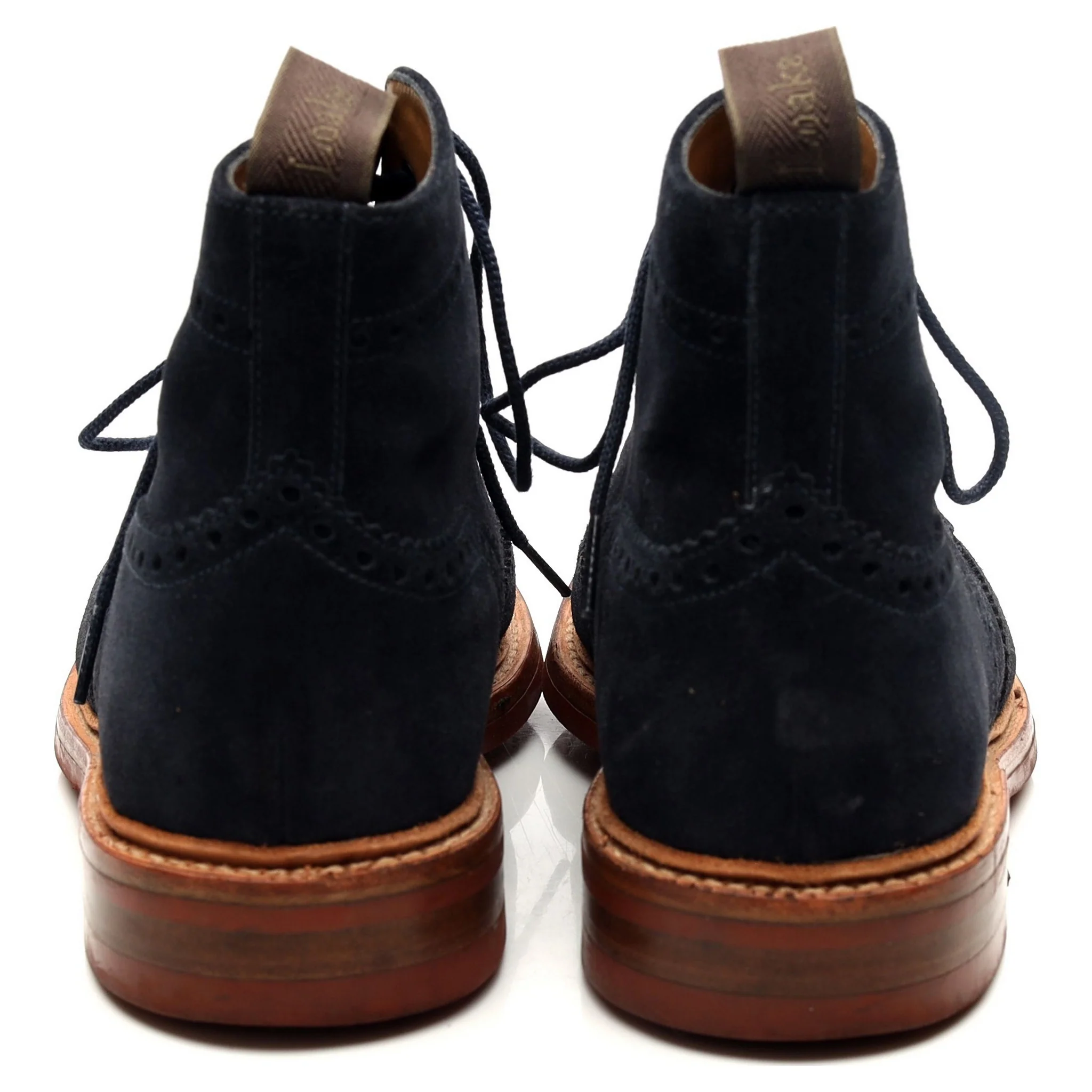 1880 'Winchester' Navy Blue Suede Boots UK 7 F - Image 4