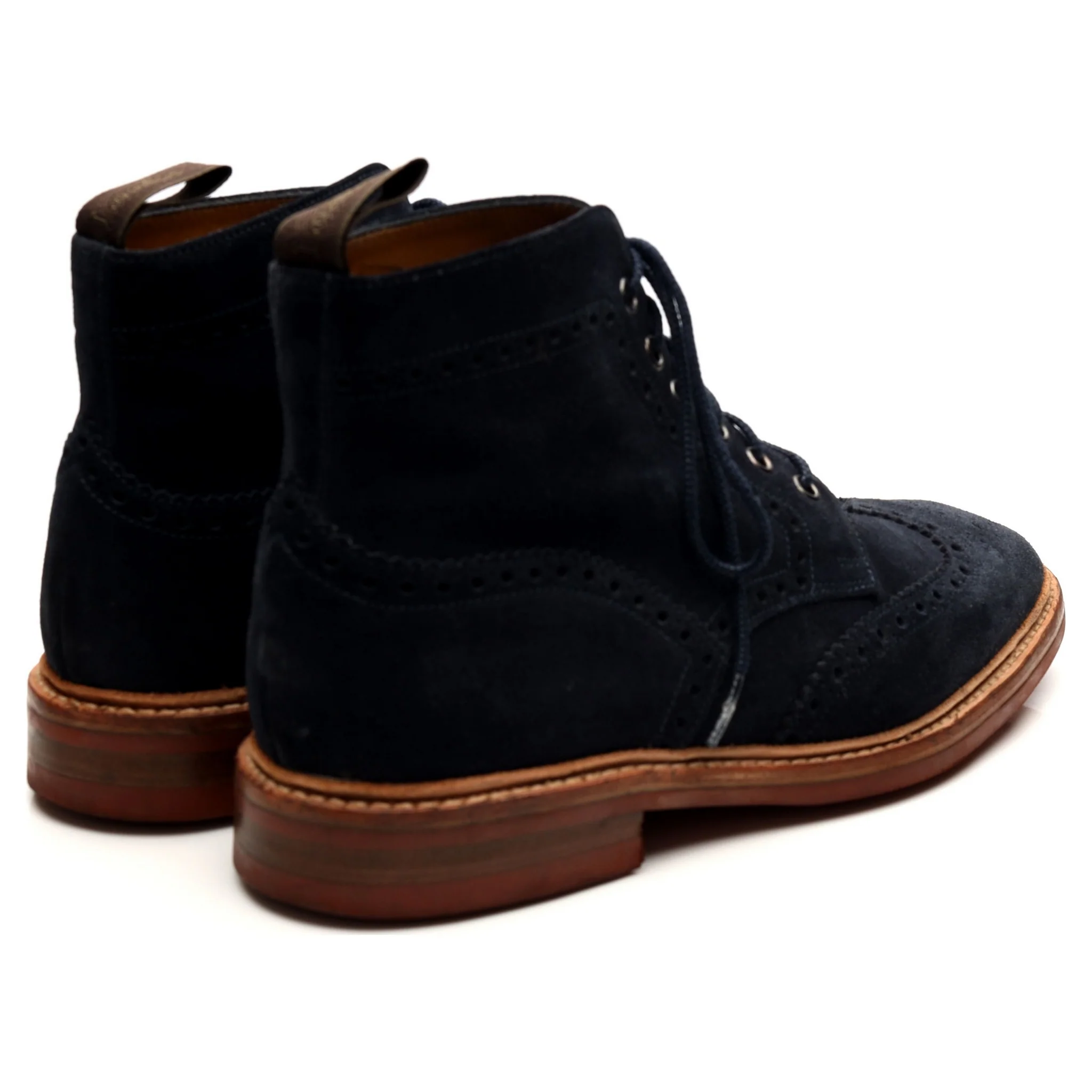 1880 'Winchester' Navy Blue Suede Boots UK 7 F - Image 5