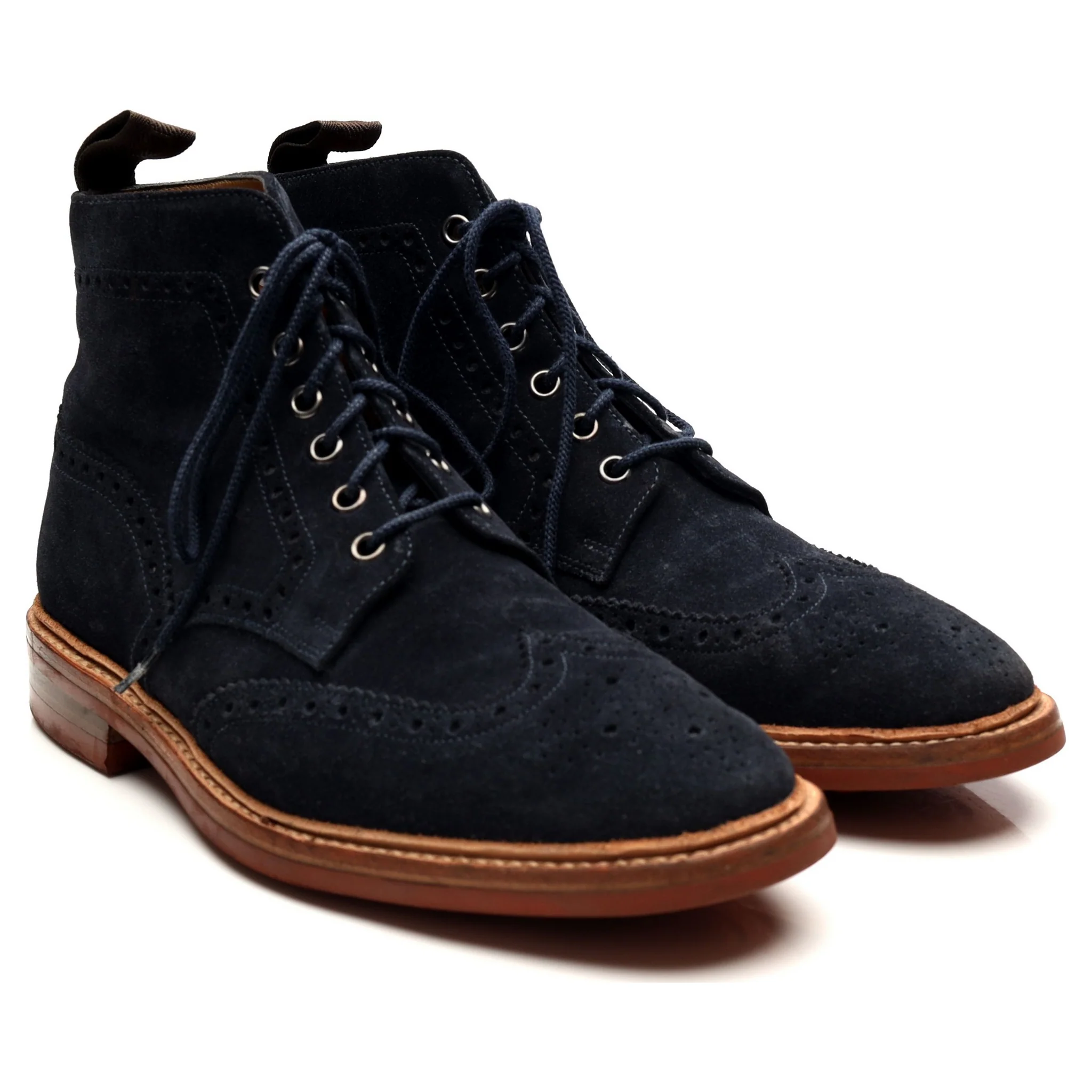 1880 'Winchester' Navy Blue Suede Boots UK 7 F - Image 7