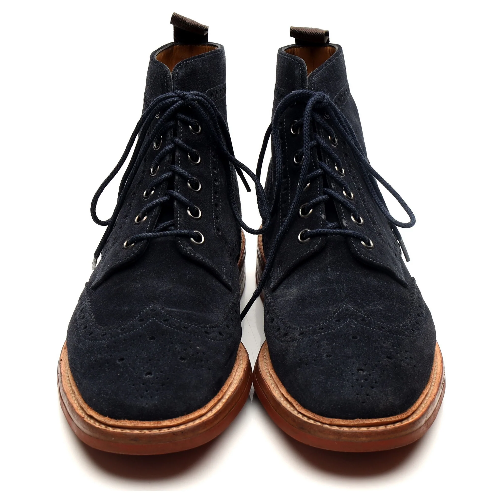 1880 'Winchester' Navy Blue Suede Boots UK 7 F - Image 9