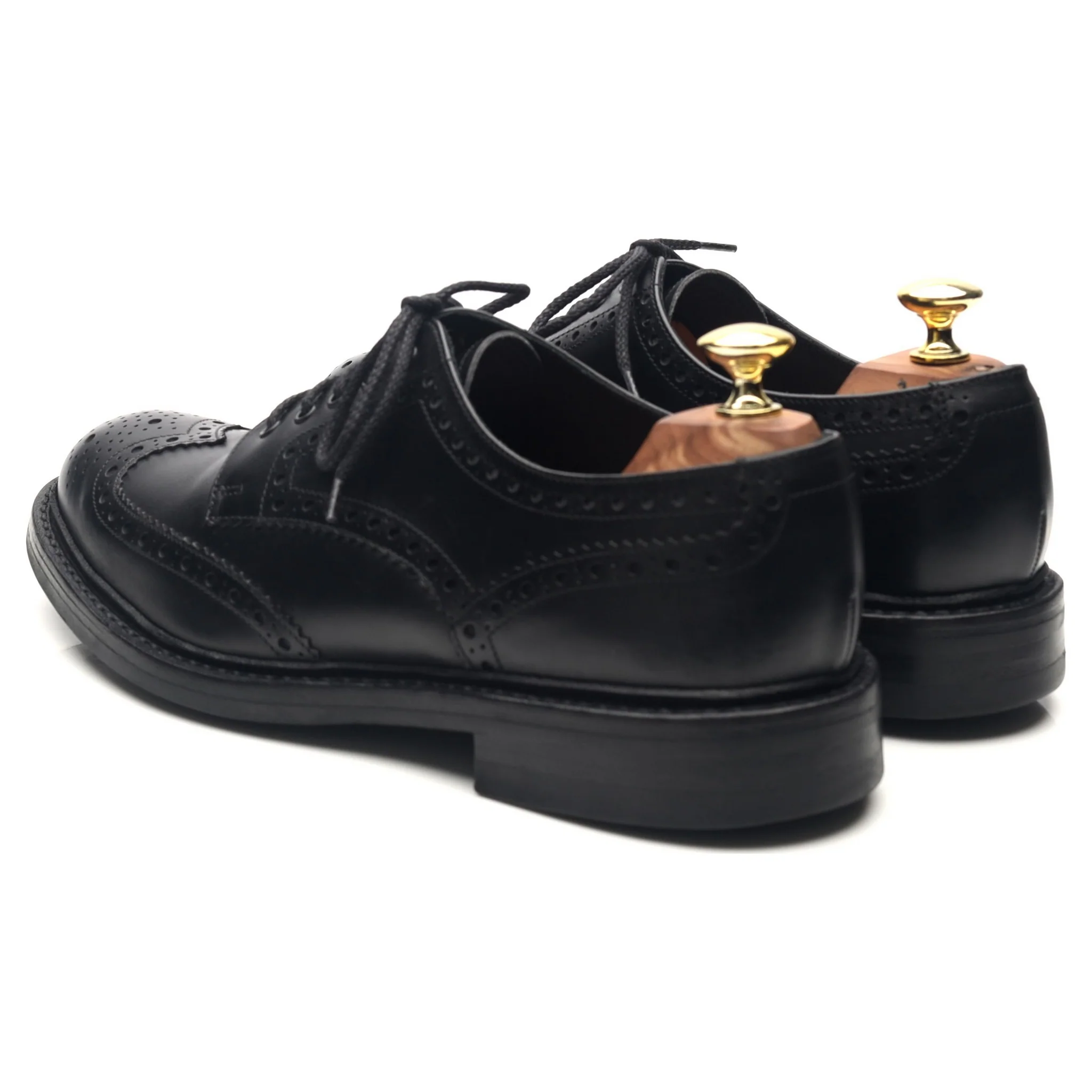 1880 'Worton' Black Leather Derby Brogues UK 7.5 G - Image 3