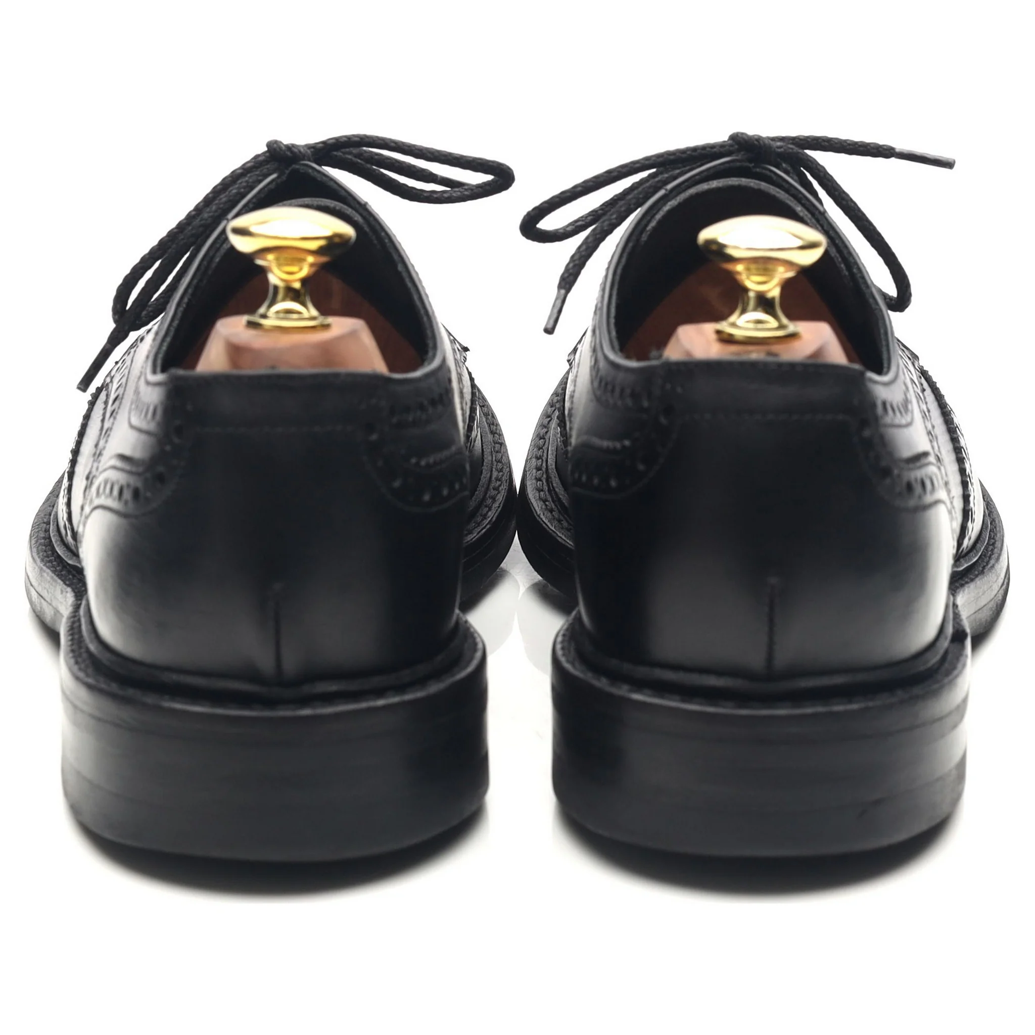 1880 'Worton' Black Leather Derby Brogues UK 7.5 G - Image 4