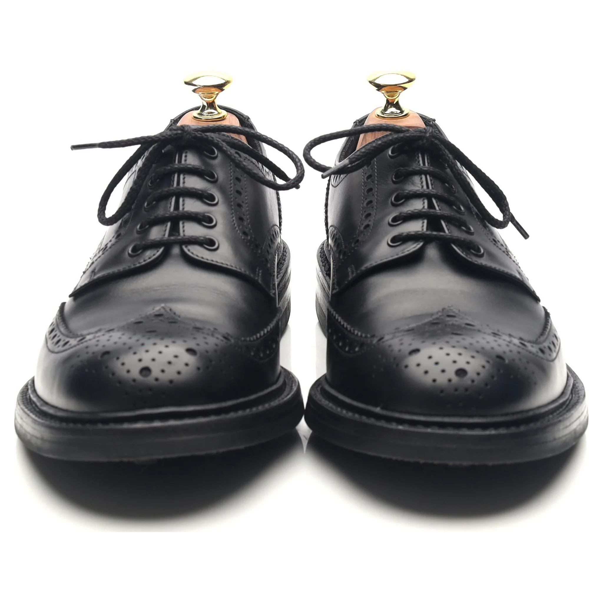 1880 'Worton' Black Leather Derby Brogues UK 7.5 G - Image 8