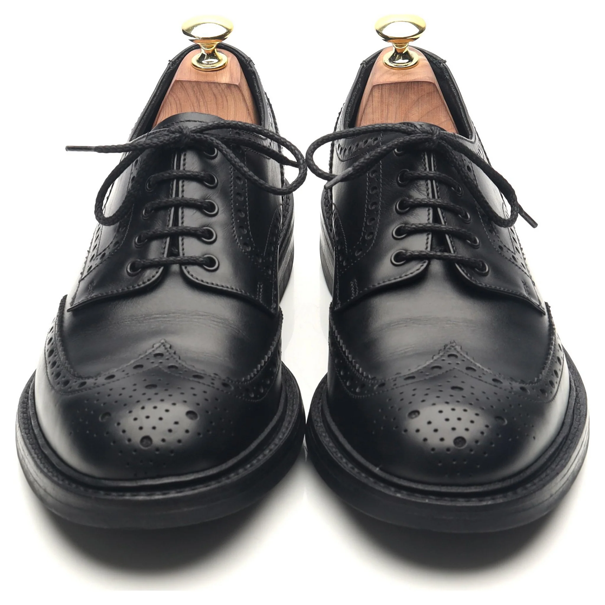 1880 'Worton' Black Leather Derby Brogues UK 7.5 G - Image 9