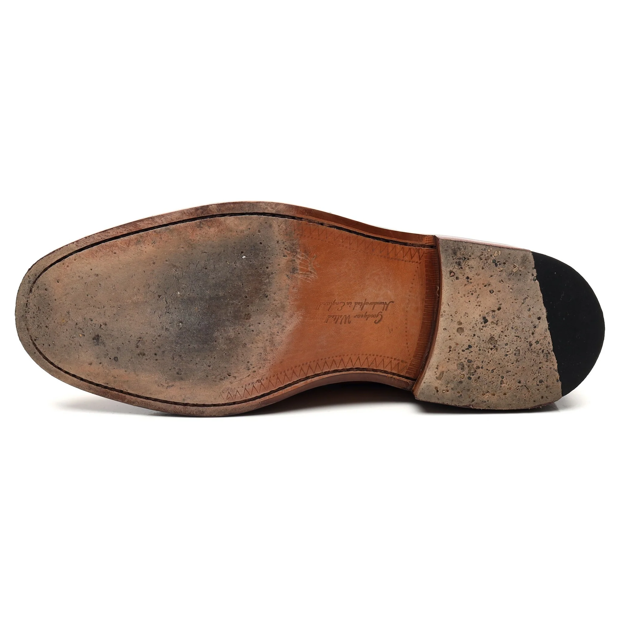 1880 'Chester 2' Tan Brown Leather Derby Brogues UK 8 F - Image 10