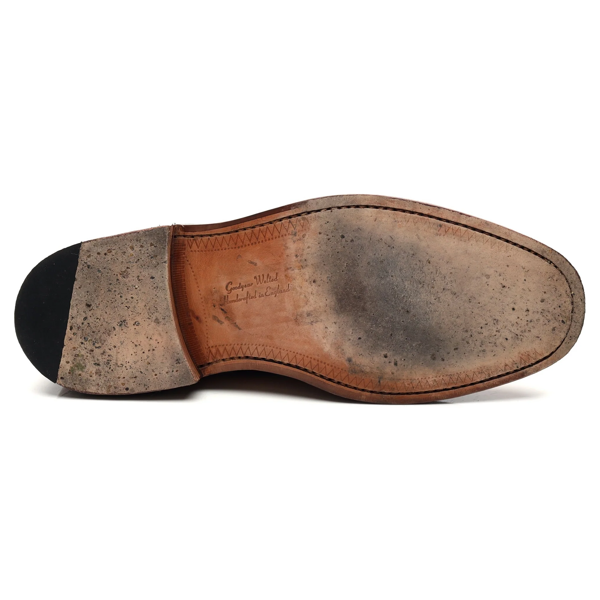 1880 'Chester 2' Tan Brown Leather Derby Brogues UK 8 F - Image 11
