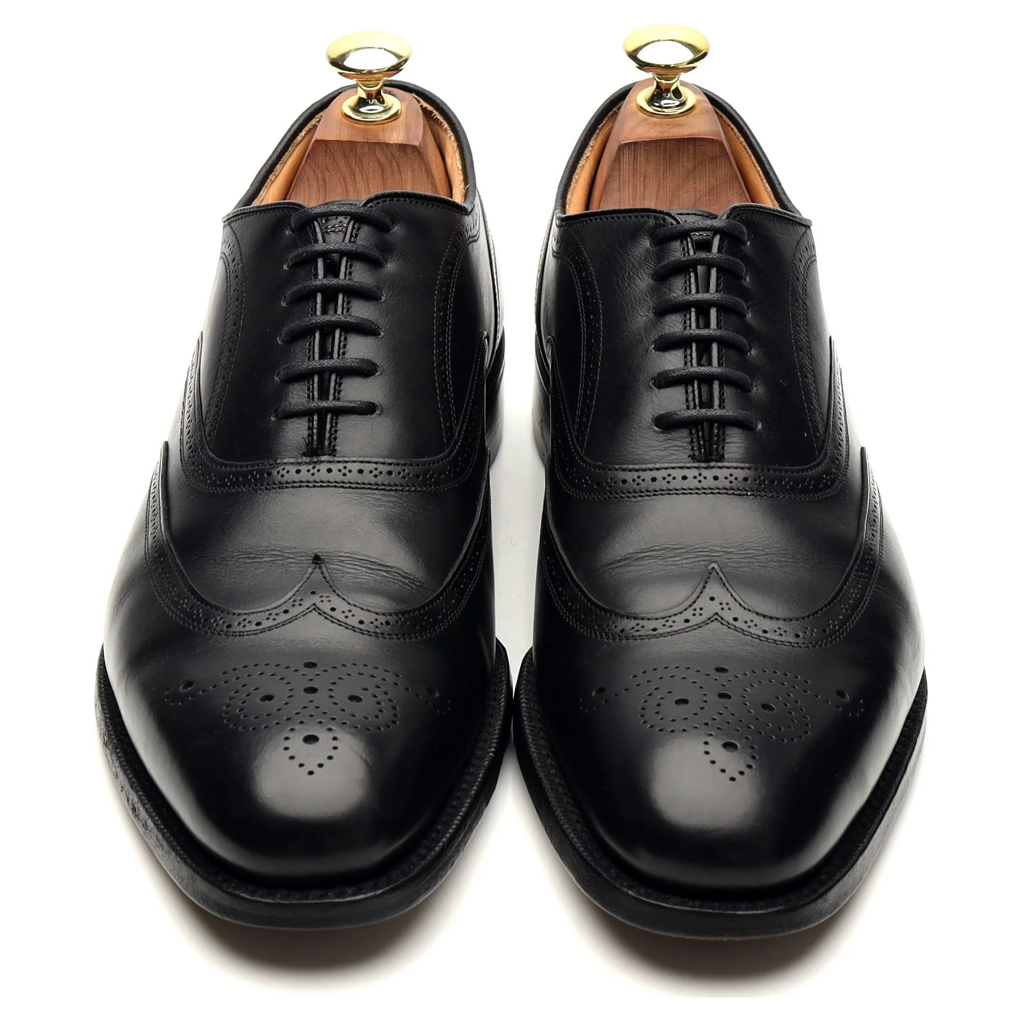 'Longton' Black Leather Oxford Brogue UK 7.5 F - Image 2