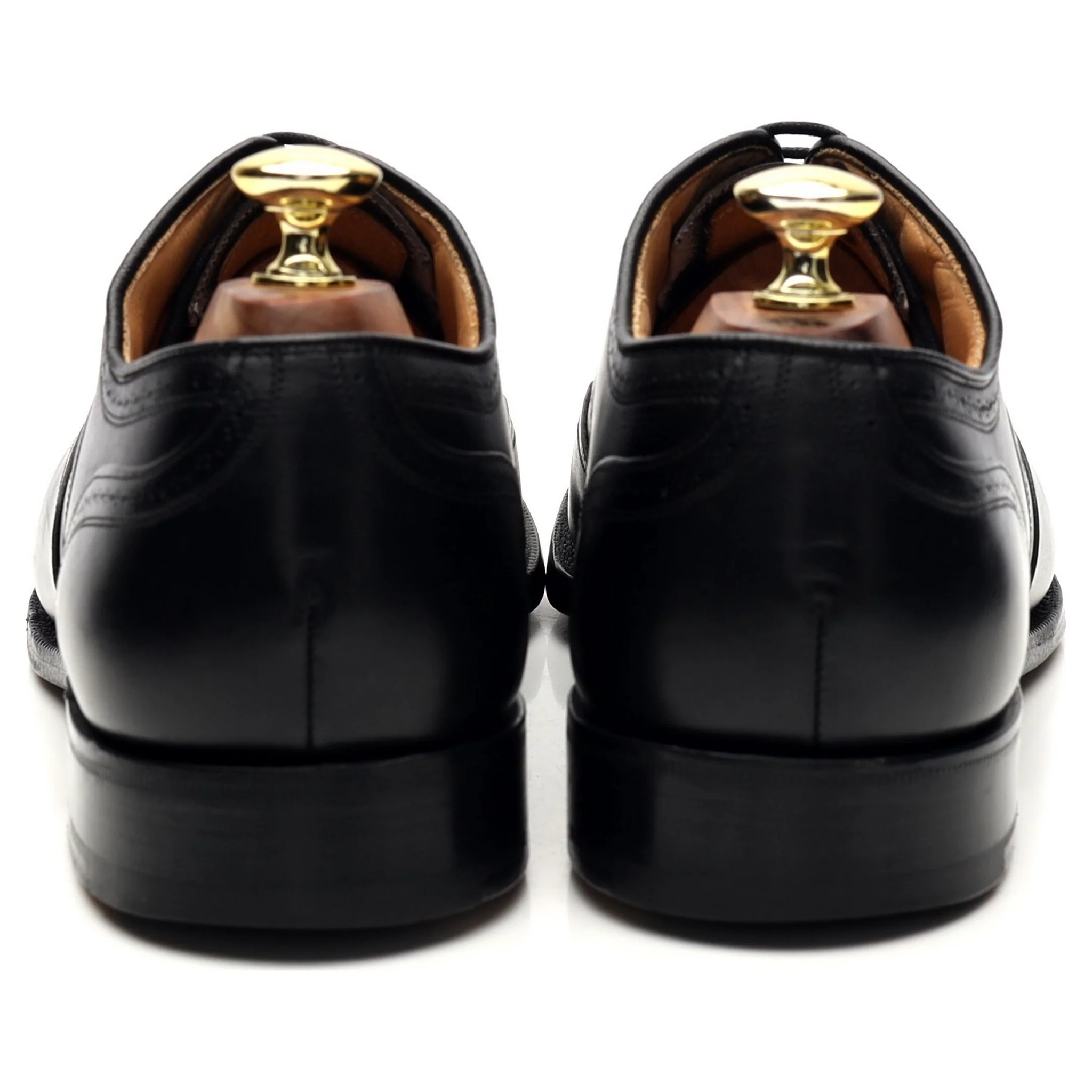 'Longton' Black Leather Oxford Brogue UK 7.5 F - Image 4