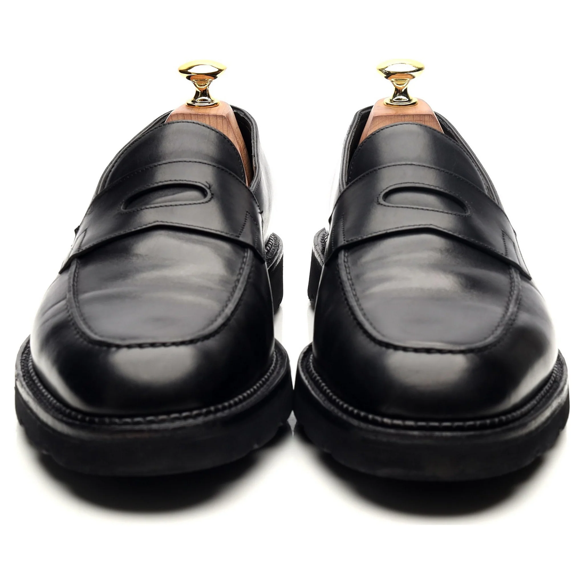 'Lopez' Black Leather Loafers UK 8.5 E - Image 8
