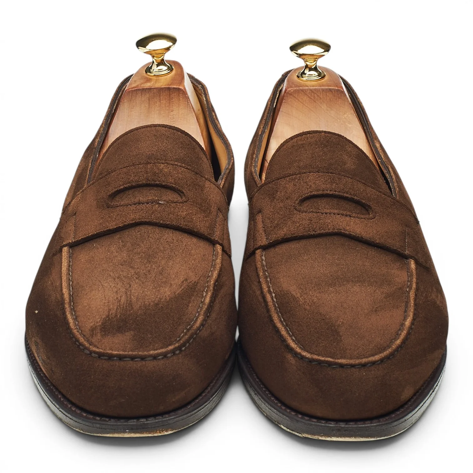 'Lopez' Brown Suede Loafers UK 10 E - Image 2