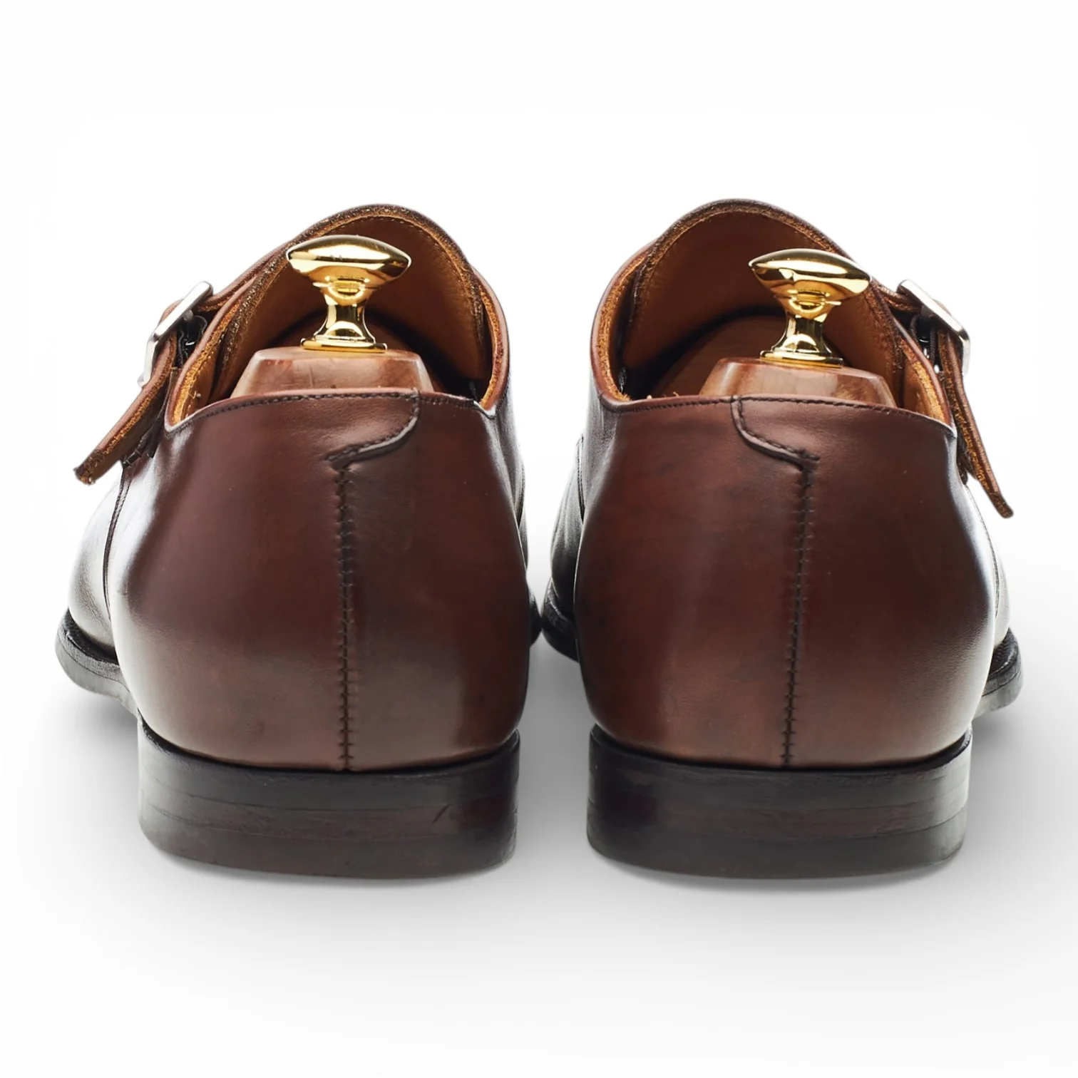 'Lowndes 4' Dark Brown Leather Double Monk Strap UK 10 E - Image 4