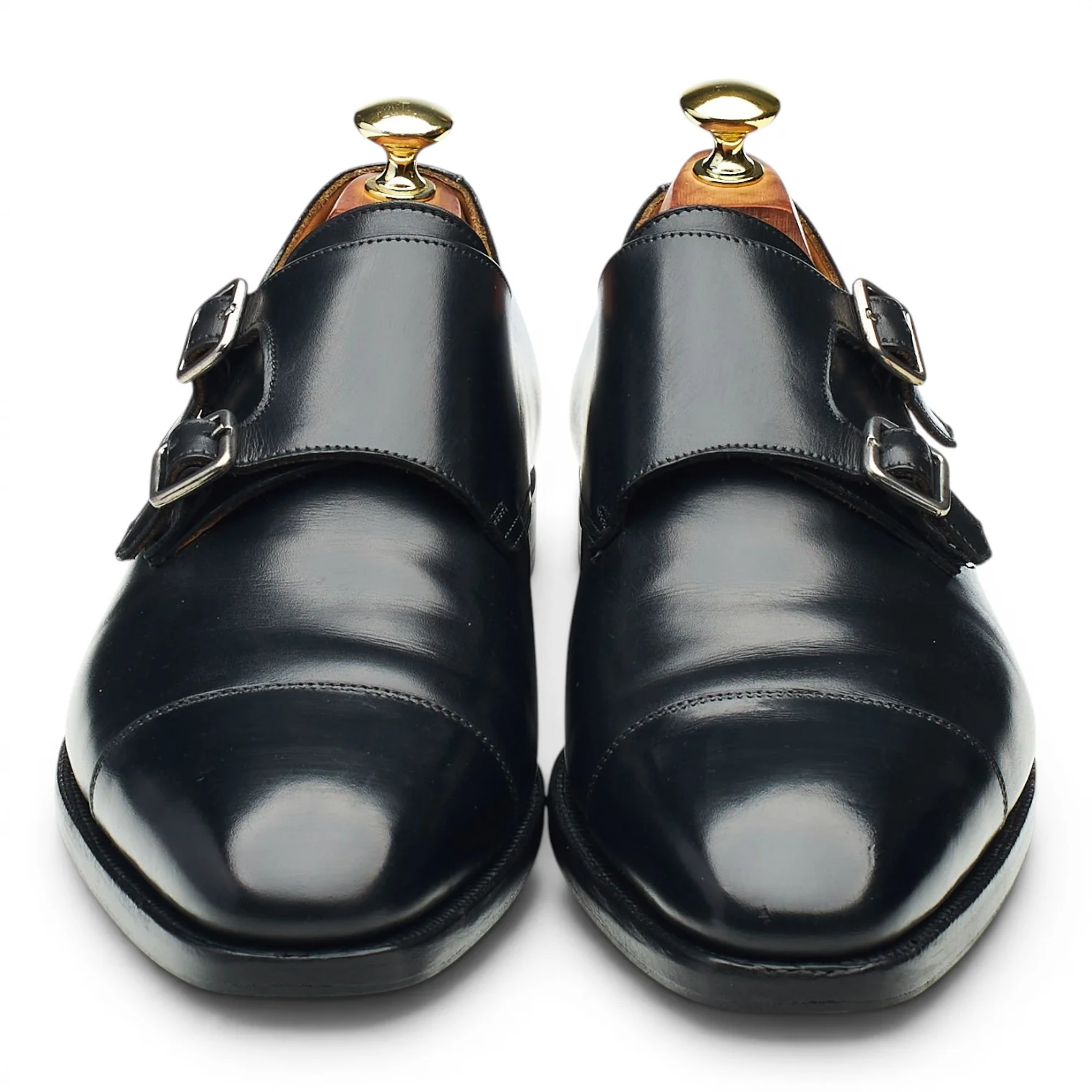 'Lowndes' Black Leather Double Monk Strap UK 7.5 E - Image 2