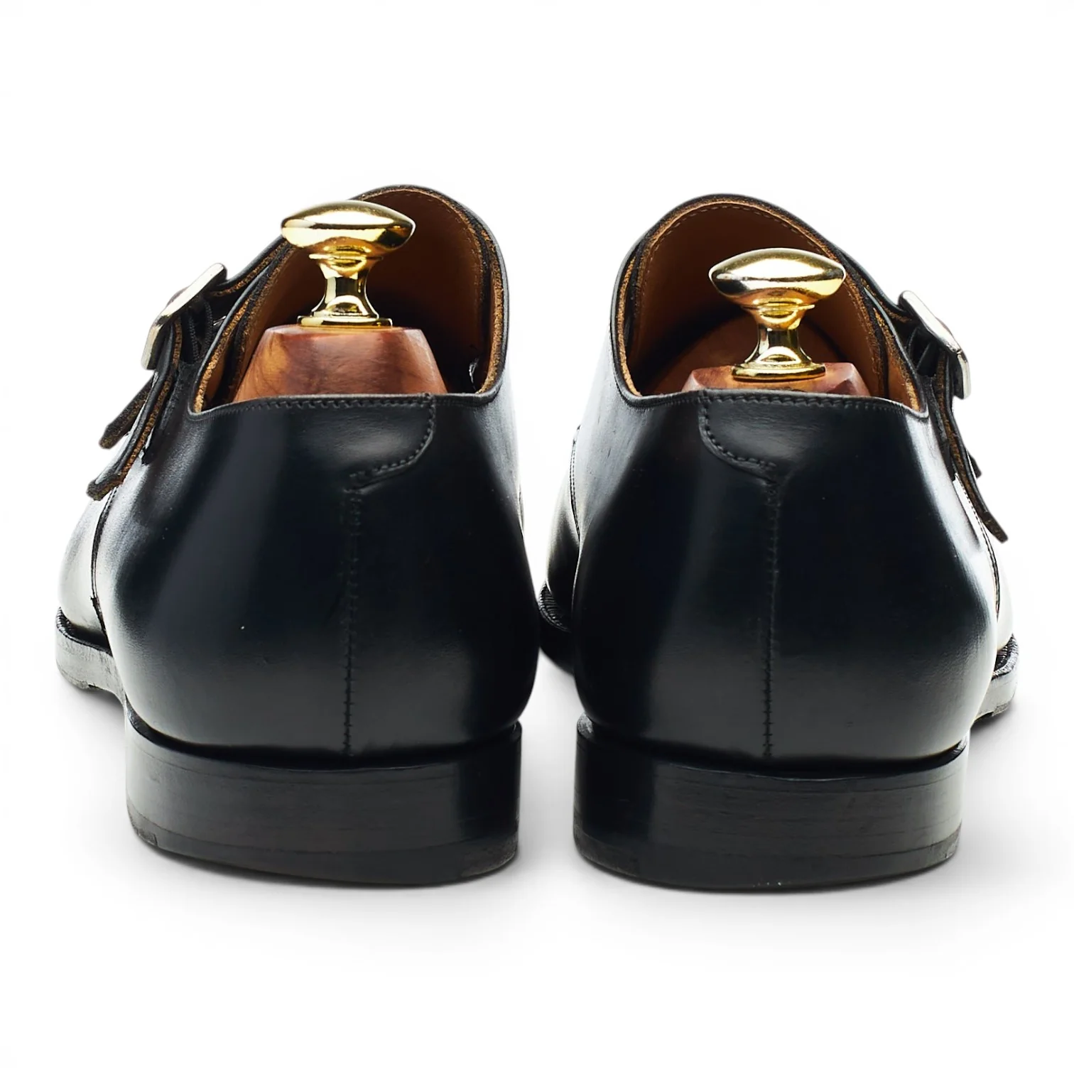 'Lowndes' Black Leather Double Monk Strap UK 7.5 E - Image 4