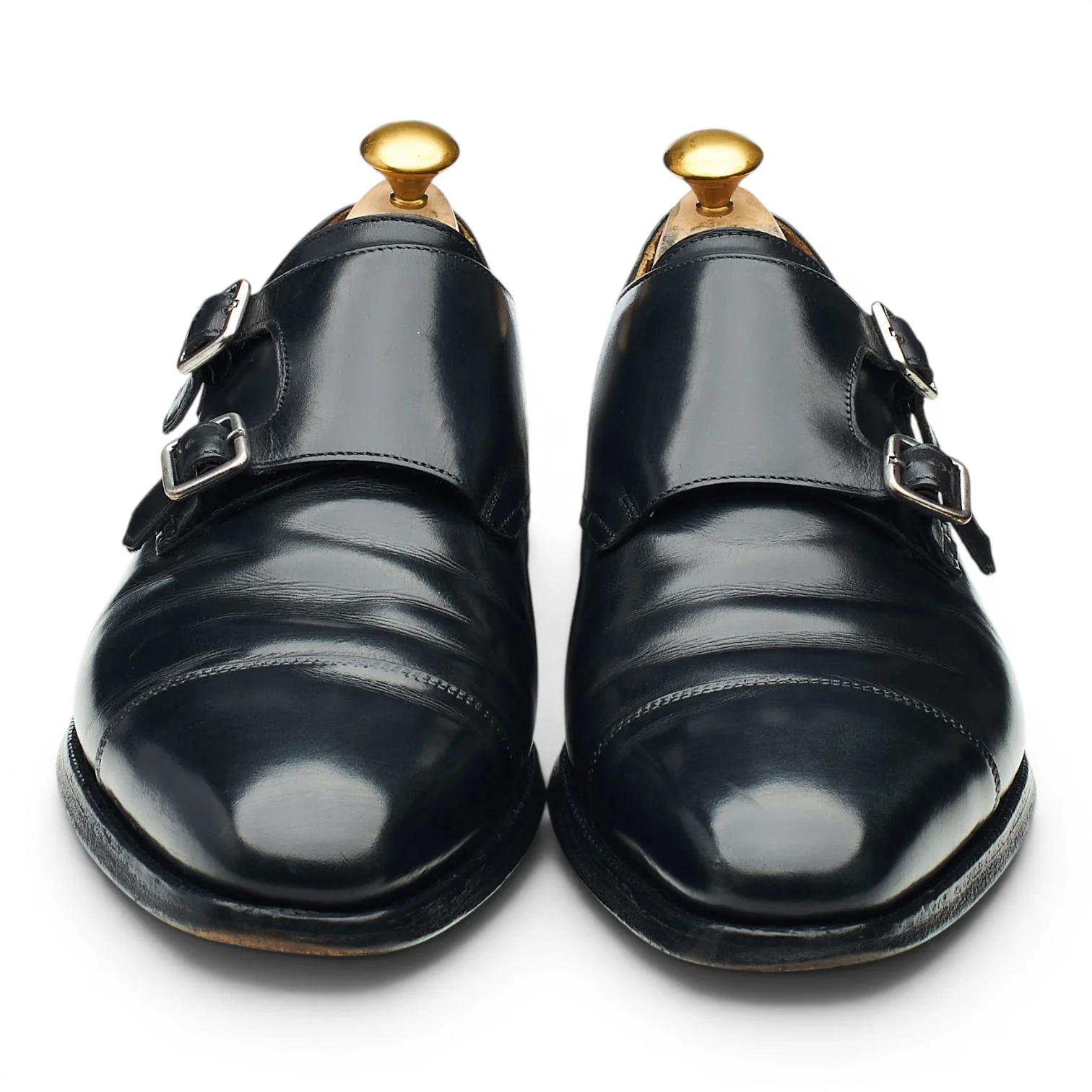 'Lowndes' Black Leather Double Monk Strap UK 8.5 E - Image 2