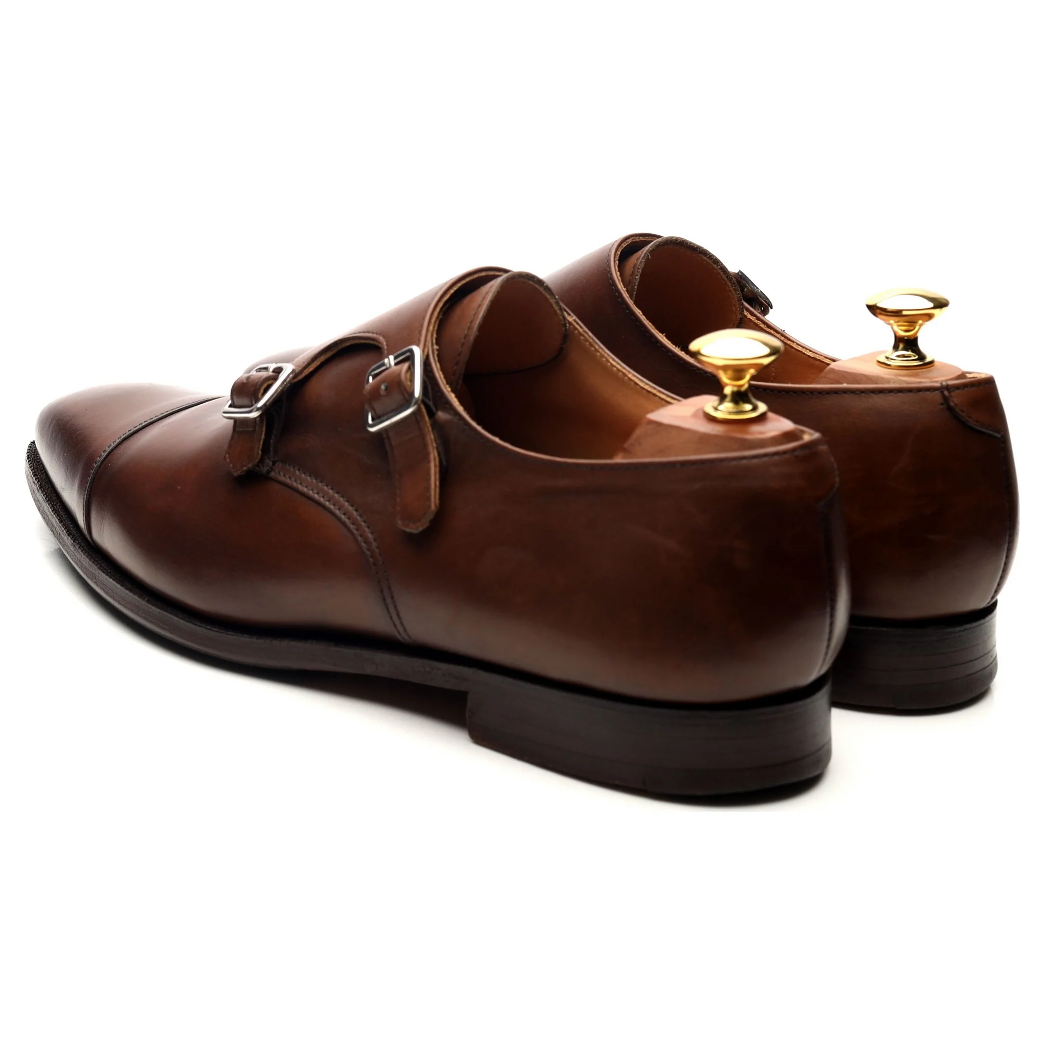 'Lowndes' Dark Brown Leather Double Monk Strap UK 9.5 E - Image 3