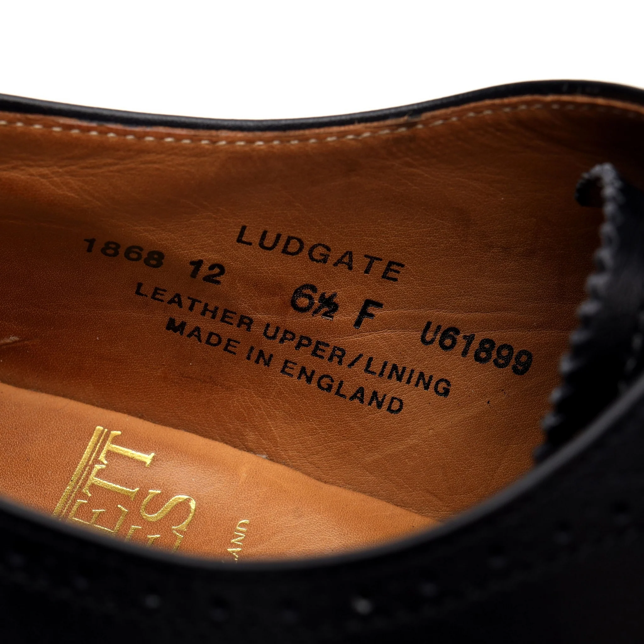 'Ludgate' Black Leather Oxford Brogues UK 6.5 F - Image 7