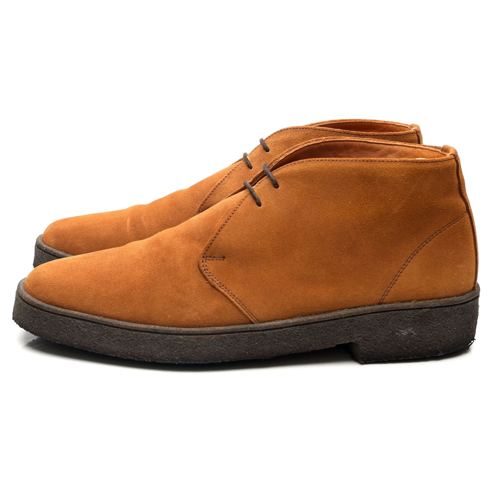 'Luther' Tan Brown Suede Chukka Boots UK 10 F - Image 2