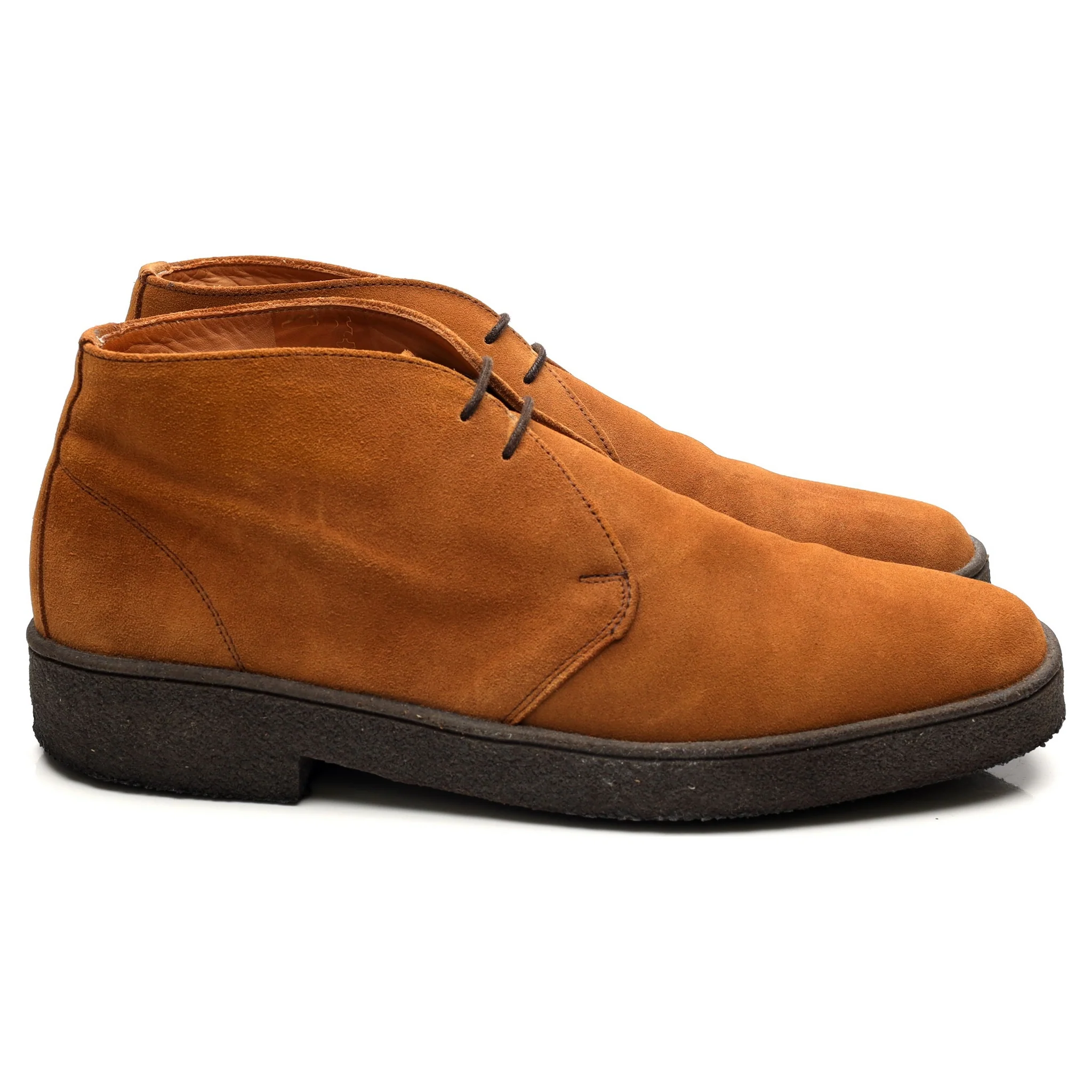 'Luther' Tan Brown Suede Chukka Boots UK 10 F - Image 6