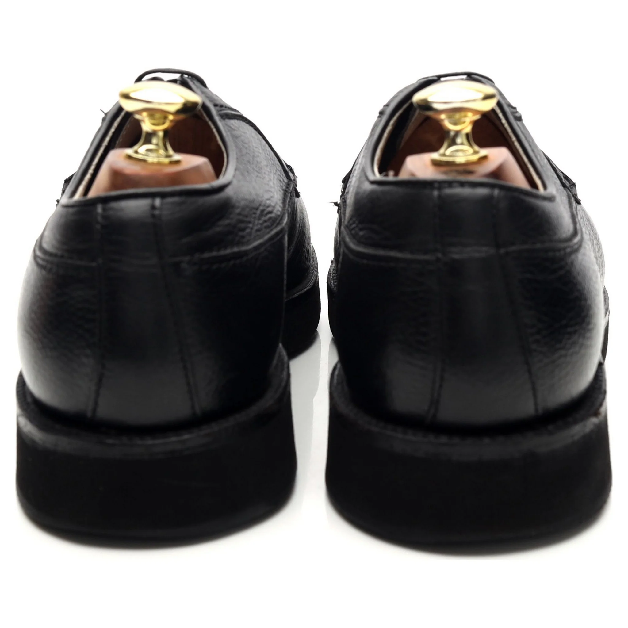 'M3605' Black Grain Leather Derby UK 7 US 8 D - Image 4