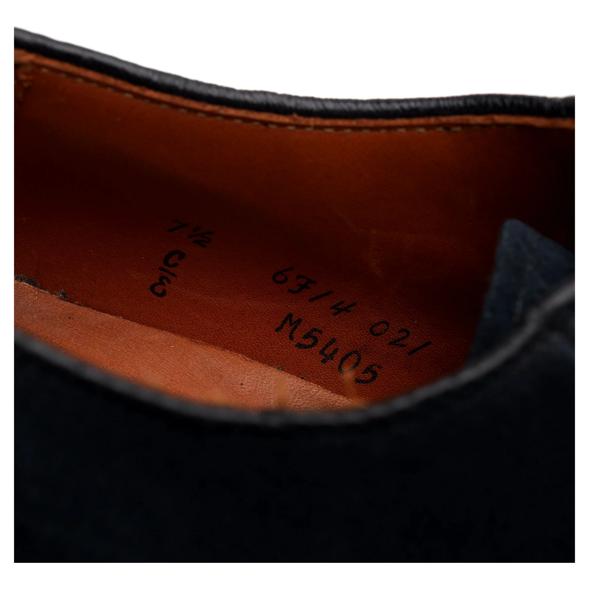 'M5405' Navy Blue Suede Derby UK 6.5 US 7.5 E - Image 7