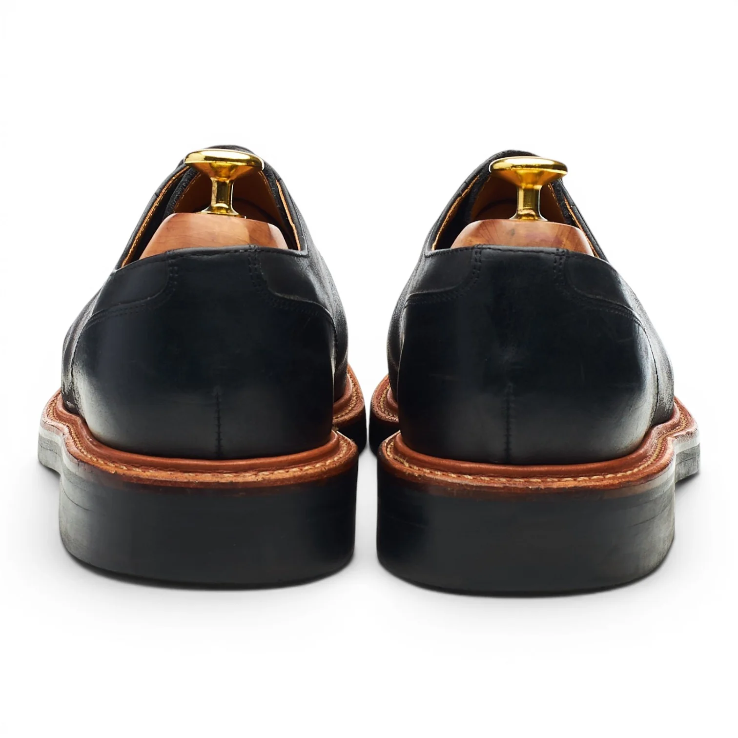 'Mac' Black Leather Split Toe Derby UK 7 G - Image 4