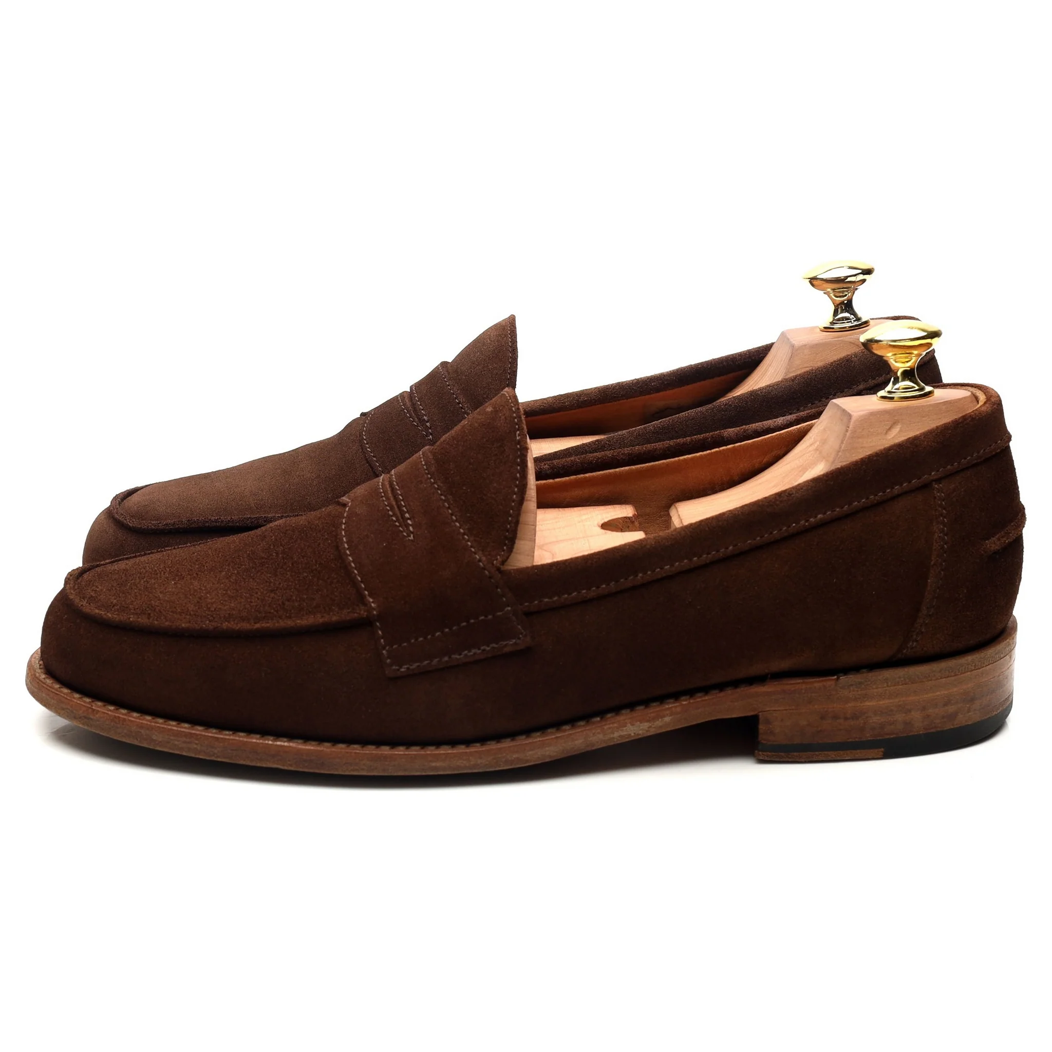 'Madrid' Dark Brown Suede Loafers UK 8 F - Image 2